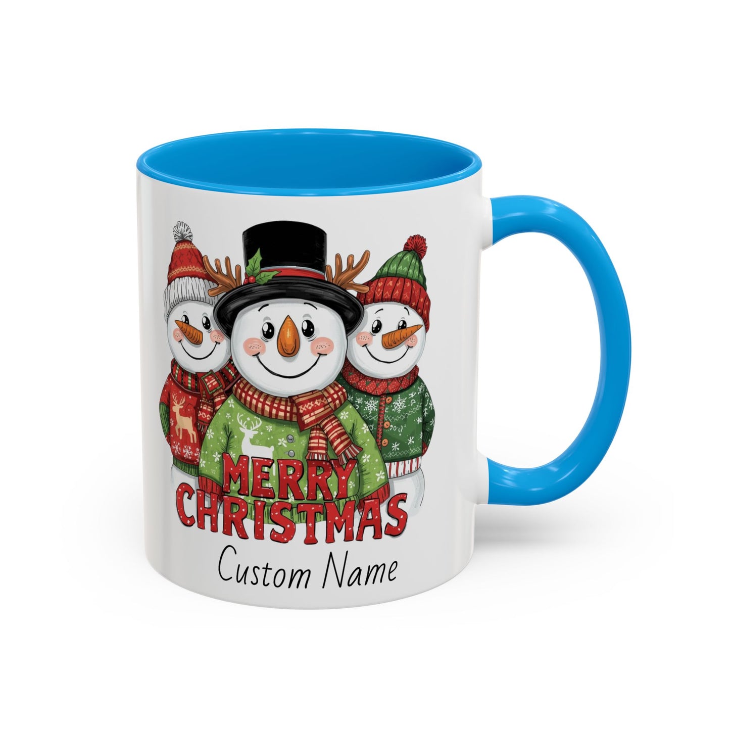 Cheerful Christmas Snowman Mug, Snowman Coffee Mug, Cute Christmas Mug, Snowman Gift for Her, Gift for Neighbors