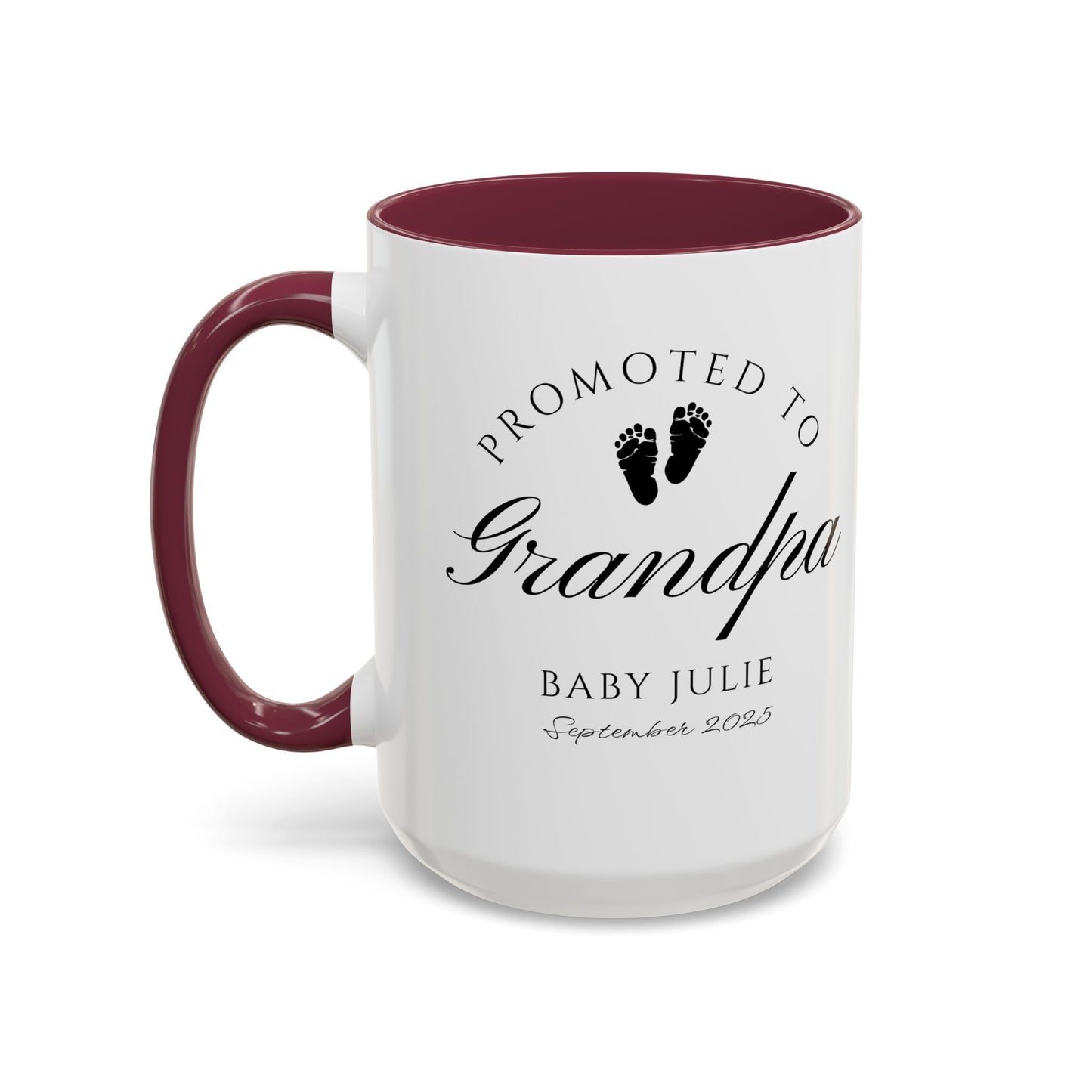 Promoted to Grandpa Mug, Personalized New Grandpa Gift 2025, Custom Baby Announcement Coffee Cup, Pregnancy Reveal for Grandfather, First Grandchild Gift