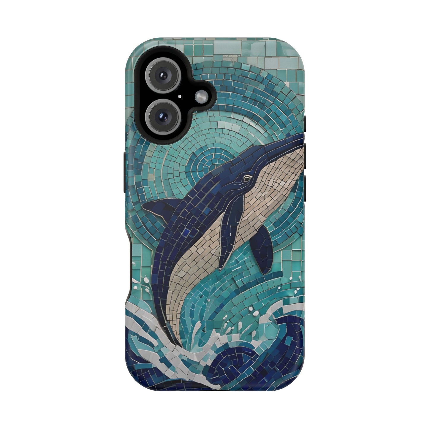 Whale Watching Mosaic iPhone Case, Whale Art, Unique Phone Case, Humpback Whale, Whale Gift, Marine Biology, Whale Watcher