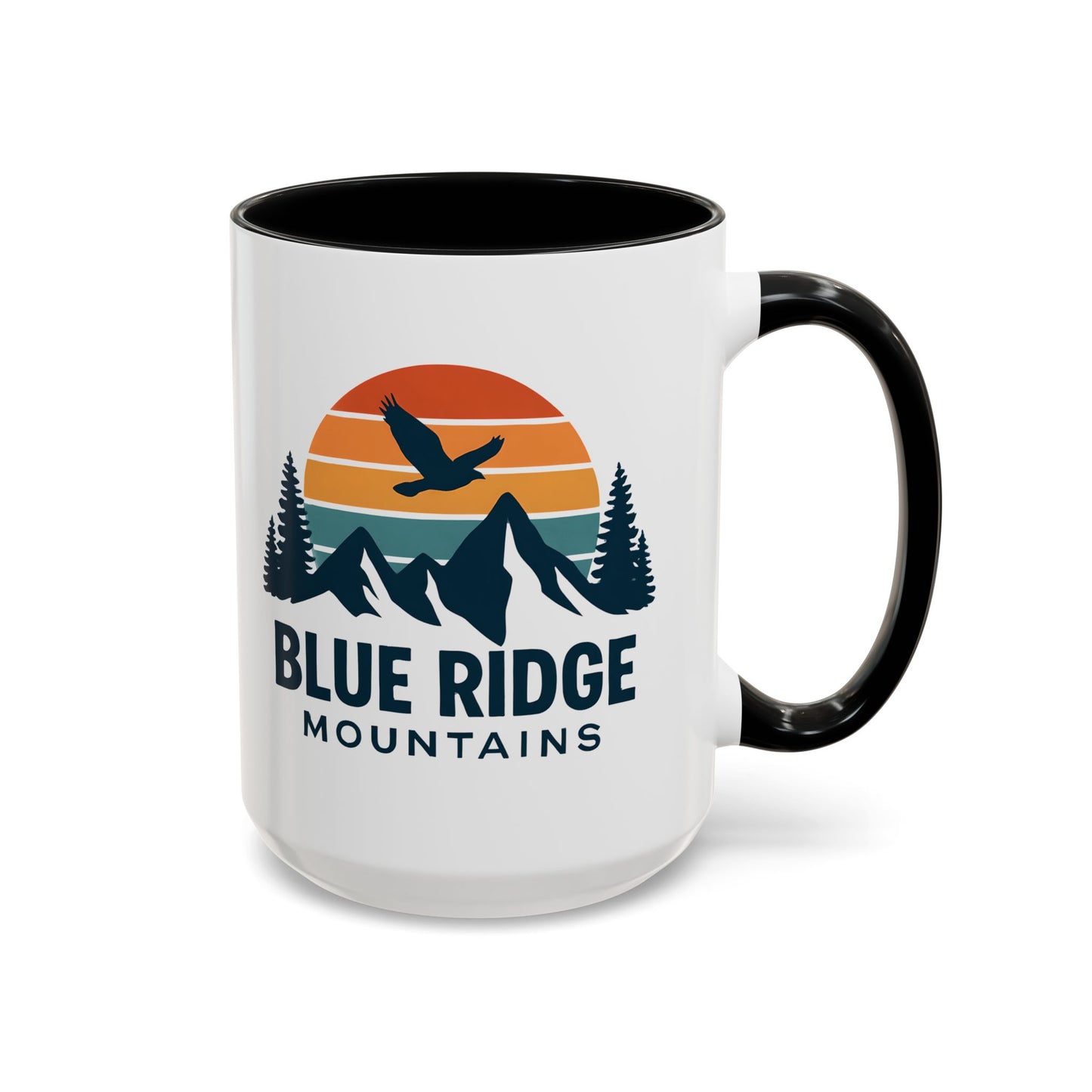 Blue Ridge Mountains Accent Coffee Mug, Appalachian Trail Mug, Smokey Mountains Souvenir, North Carolina Gift, Virginia Gift