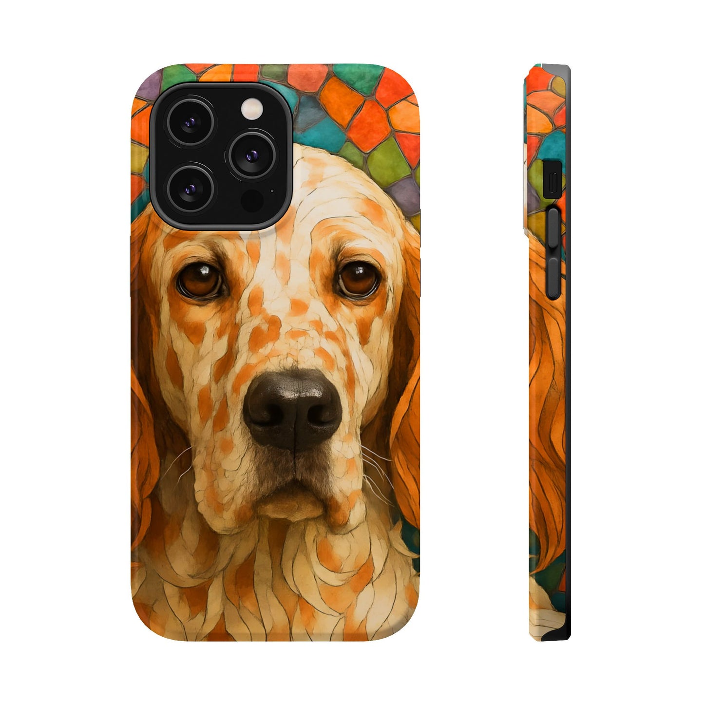 English Setter Mosaic Phone Case, Irish Setter, Dog Phone Case, iPhone Dog Case, Dog iPhone Case, Dog Lover Gift
