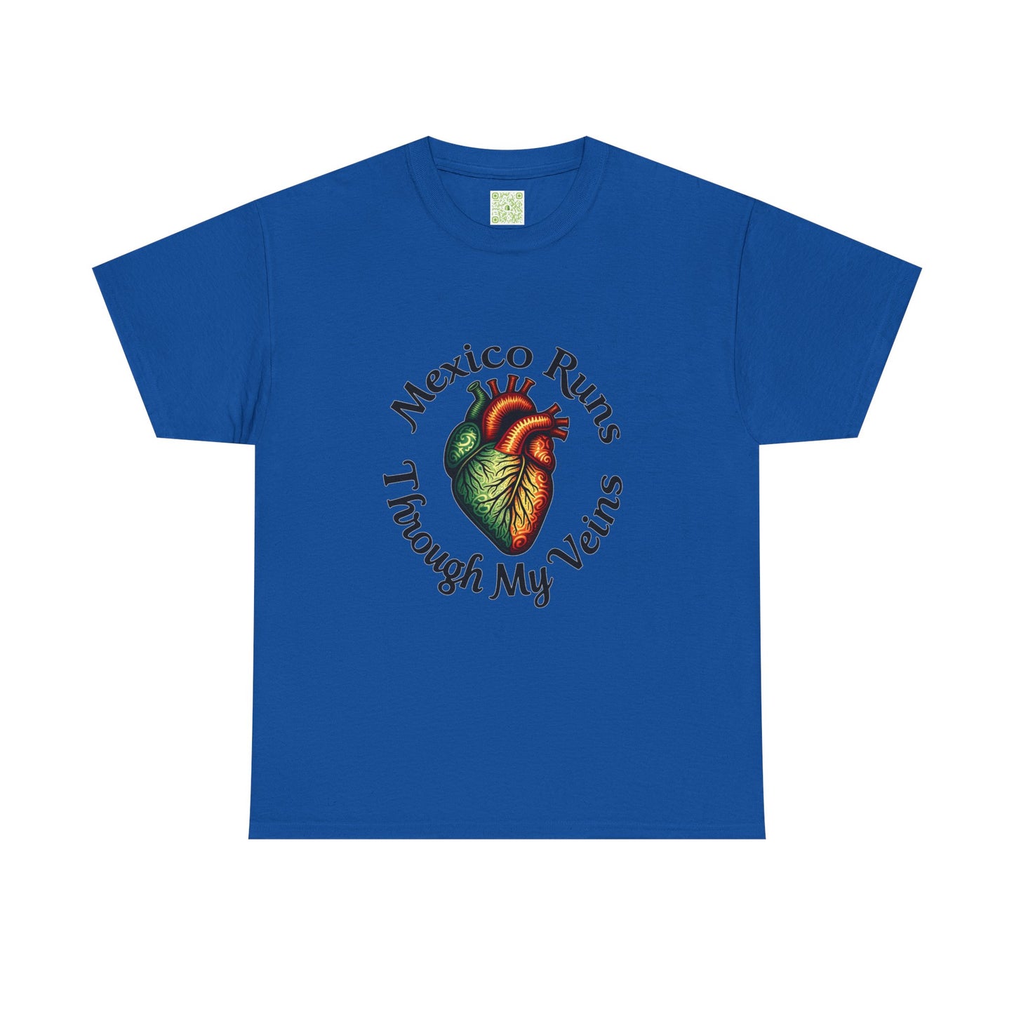 Viva La Vida Mexico Unisex Tee, Mexico Runs Through My Veins, Gift for Mexicans, Heart Design Tee, Celebratory Apparel, Mexican Pride