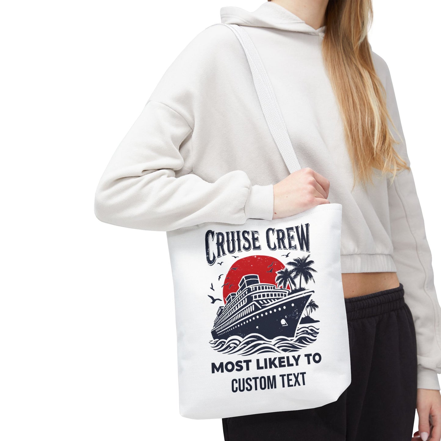 Cruise Crew Tote Bag, Most Likely To Design, Personalized Cruise Gift, Vacation Tote Bag, Family Cruise 2025, Friends Vacation