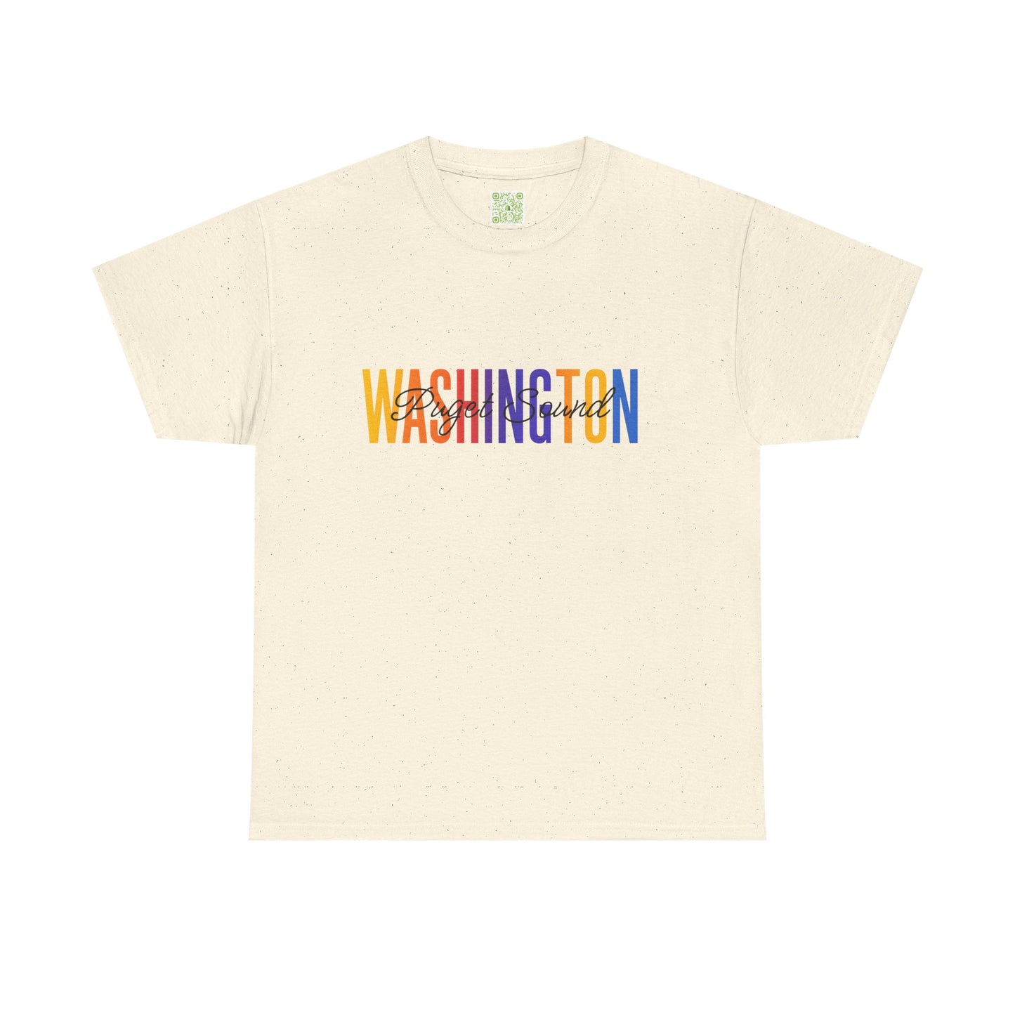 Colorful Puget Sound Washington Tee, Unisex Cotton Shirt, Tacoma Souvenir, Puget Sound Gift, Washington Souvenir