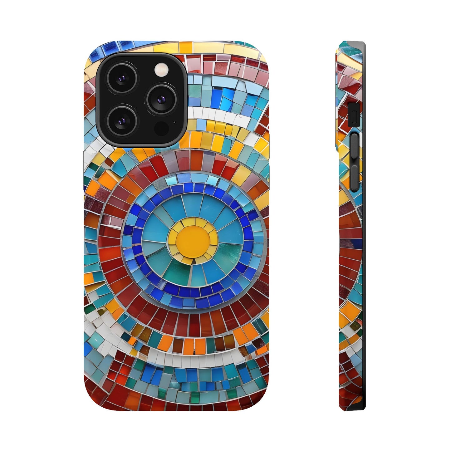 Vibrant Mosaic  iPhone Case - Colorful iPhone Cover, Unique Phone Accessory, MegSafe iPhone cover
