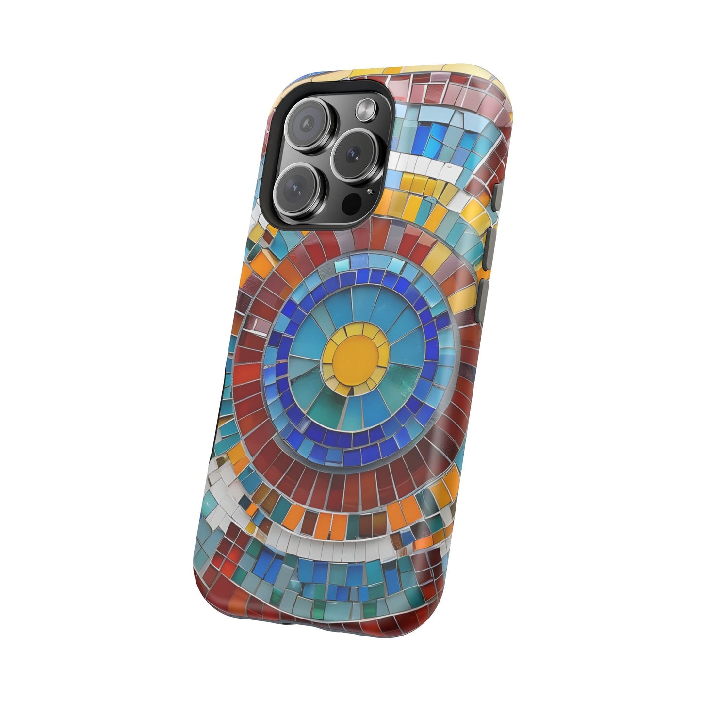 Vibrant Mosaic  iPhone Case - Colorful iPhone Cover, Unique Phone Accessory, MegSafe iPhone cover
