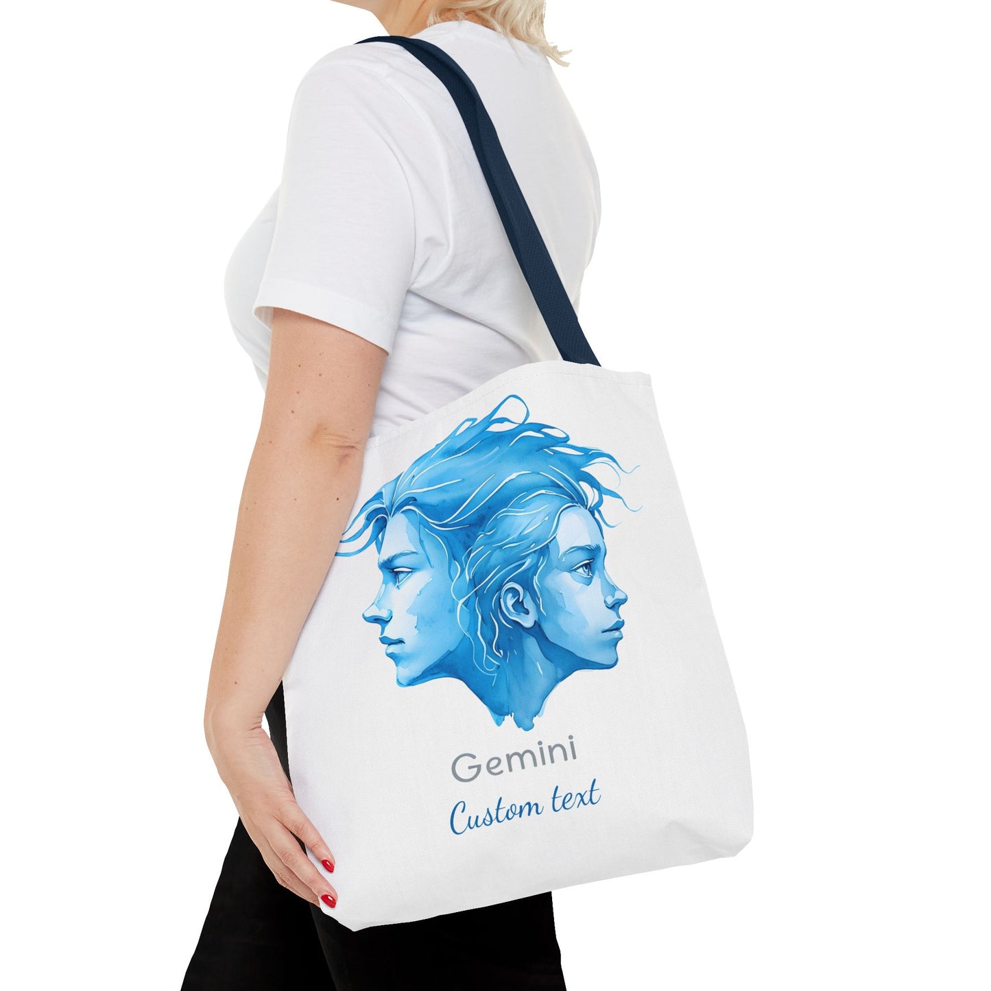 Gemini Zodiac Personalized Tote Bag, Astrology Lover Gift, Artistic Tote Bag, Gemini Birthday Gift, Trendy Tote