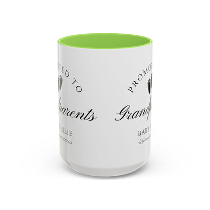 Promoted to Grandparents Mug, Pregnancy Announcement Coffee Cup, Baby Reveal Gift, New Grandparent Mug, Personalized Baby Announcement