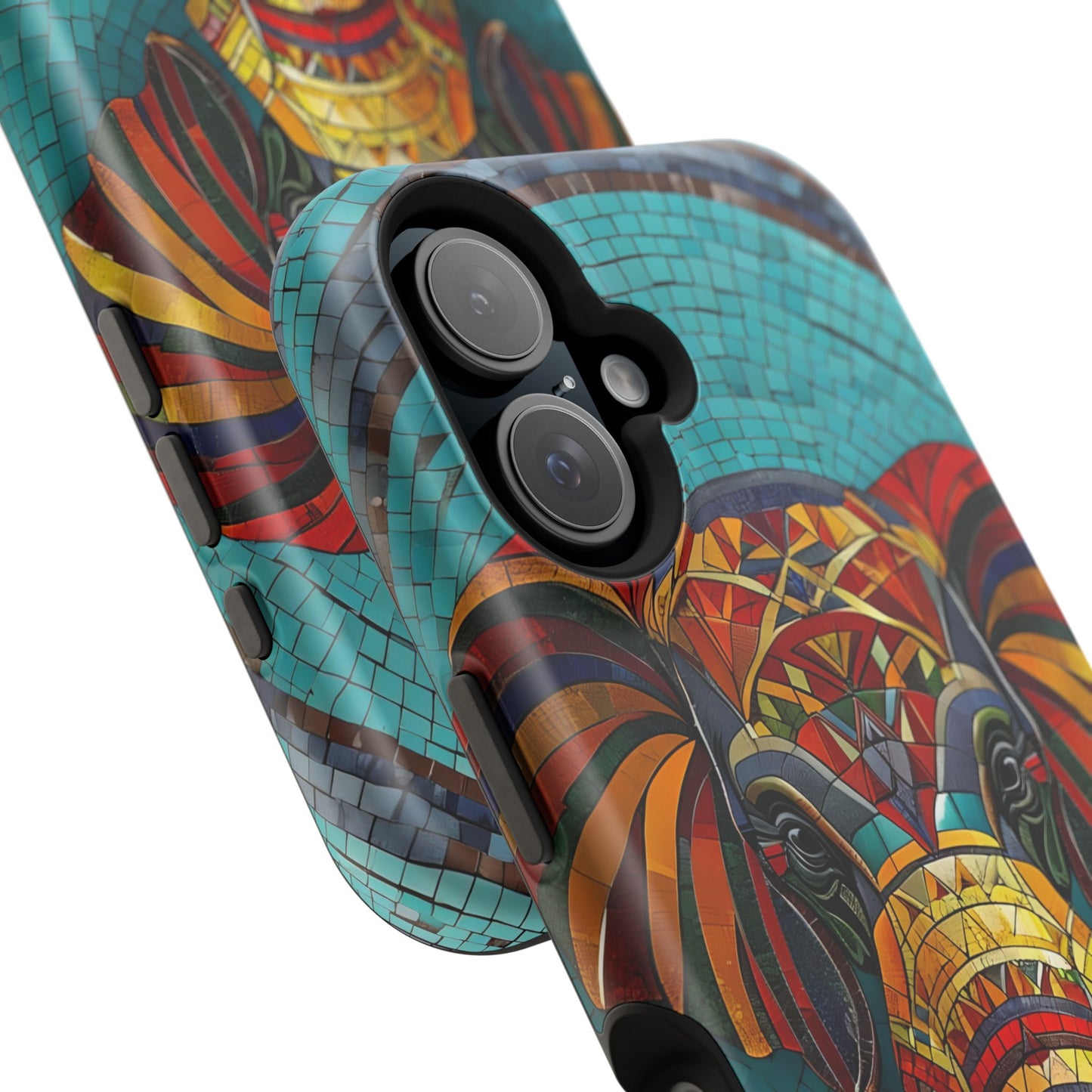 Artistic Elephant Phone Case, Elephant Case, Trendy iPhone Case, Elephant Lover Gift, Unique iPhone Case, Mosaic Design