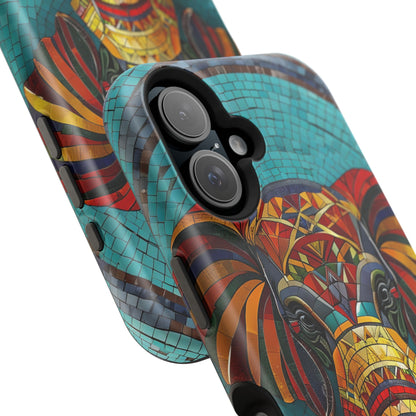 Artistic Elephant Phone Case, Elephant Case, Trendy iPhone Case, Elephant Lover Gift, Unique iPhone Case, Mosaic Design