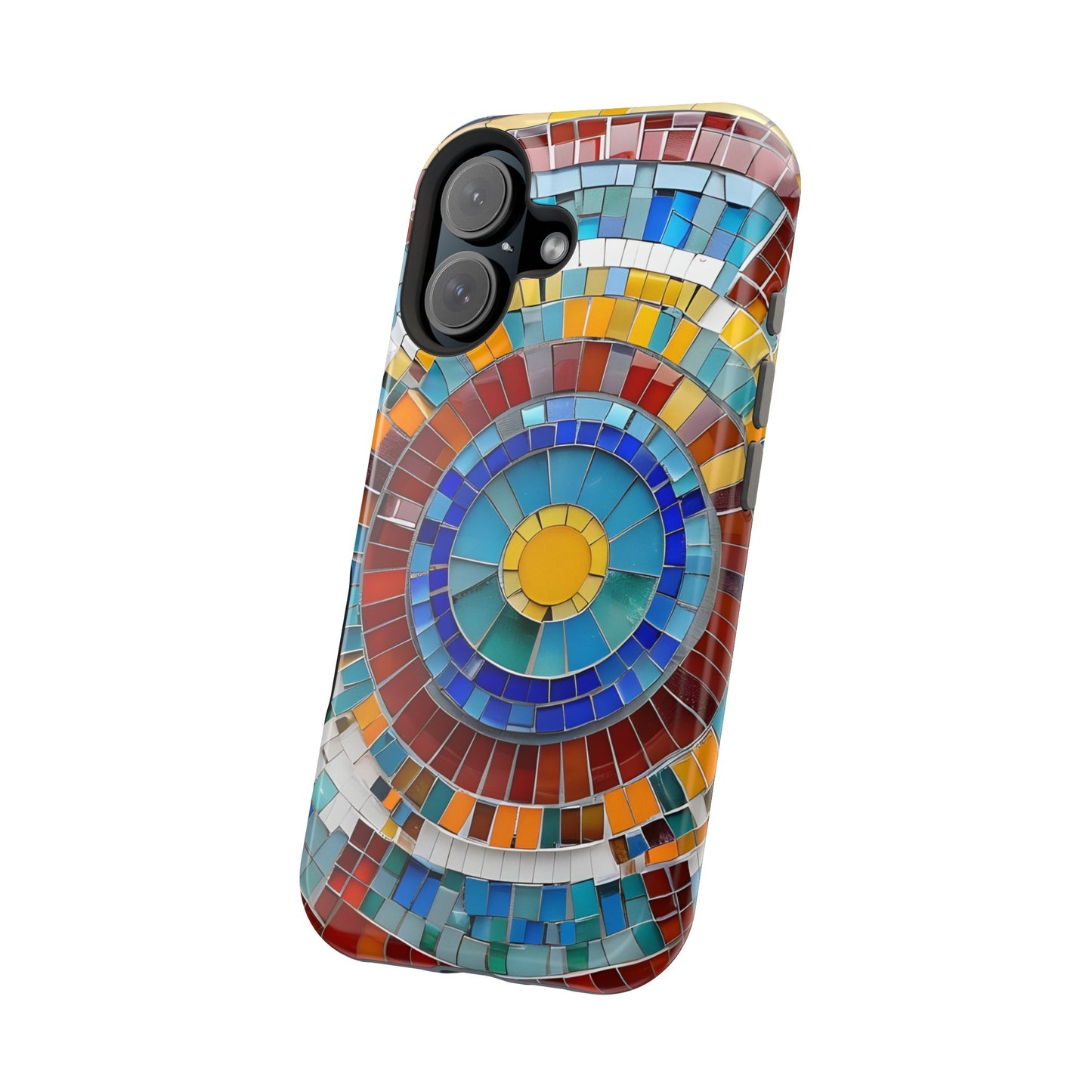 Vibrant Mosaic  iPhone Case - Colorful iPhone Cover, Unique Phone Accessory, MegSafe iPhone cover