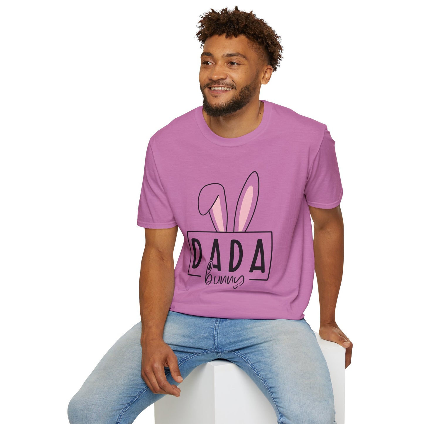 Dada Bunny Ears Unisex Softstyle T-Shirt - Cute Easter Apparel for Aunts
