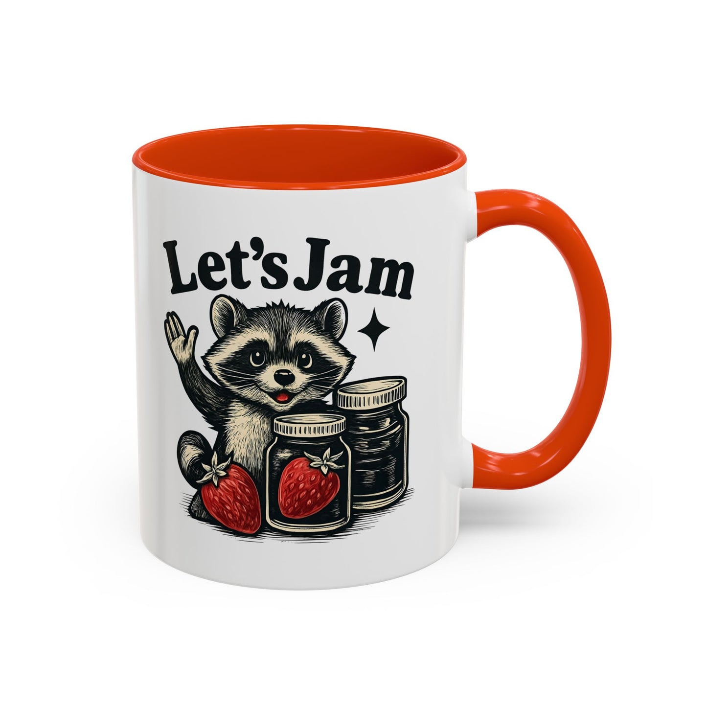 Racoon Mug, Racoon Gifts, Let's Jam Coffee Mug, Strawberry Mug, Cute Summer Mug, Raccoon Strawberry Mug, Funny Raccoon Mug, Trending Now