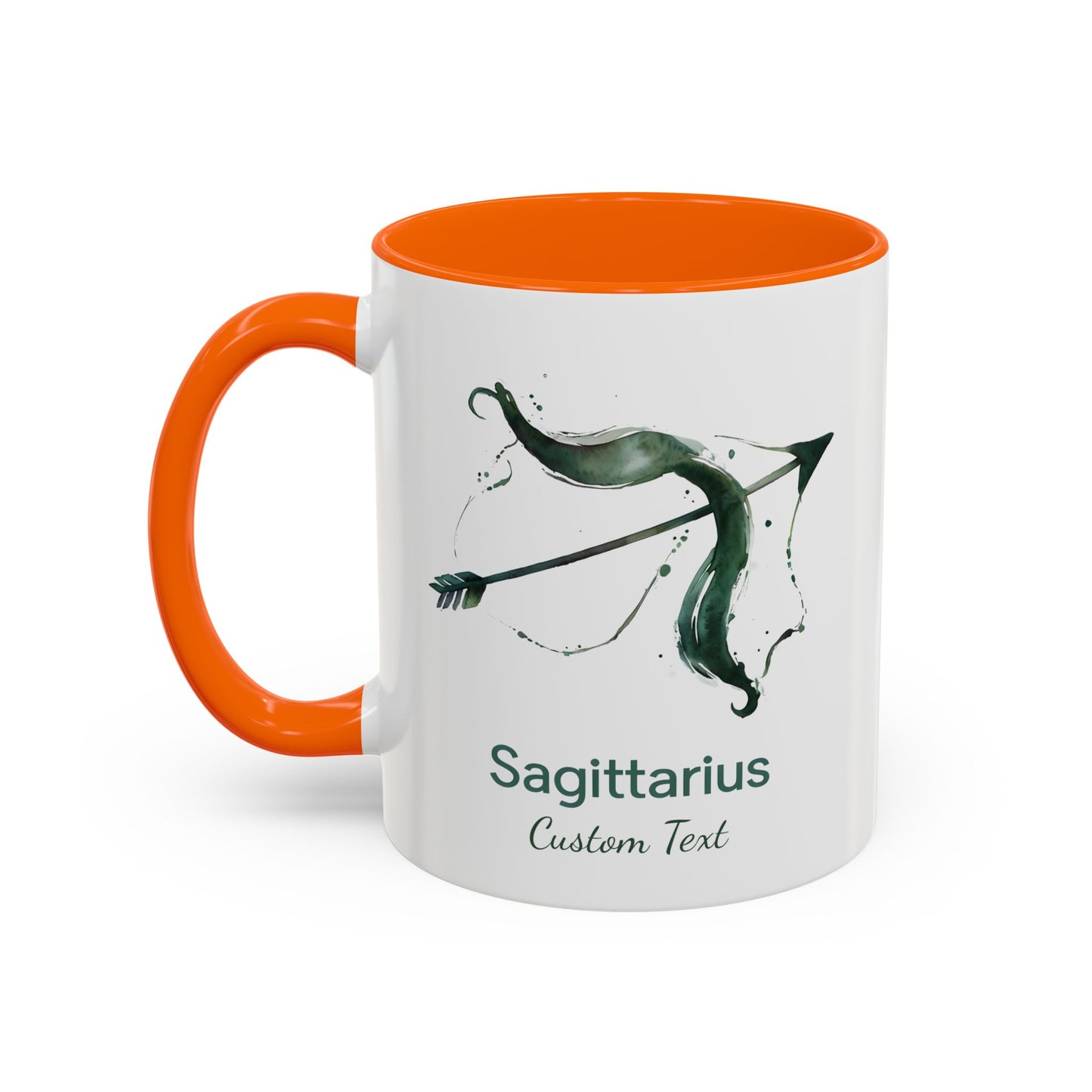 Personalized Sagittarius Accent Coffee Mug, Zodiac Mug, Astrology Mug, Custom Zodiac Gift, Birth Month, Sagittarius Zodiac Sign
