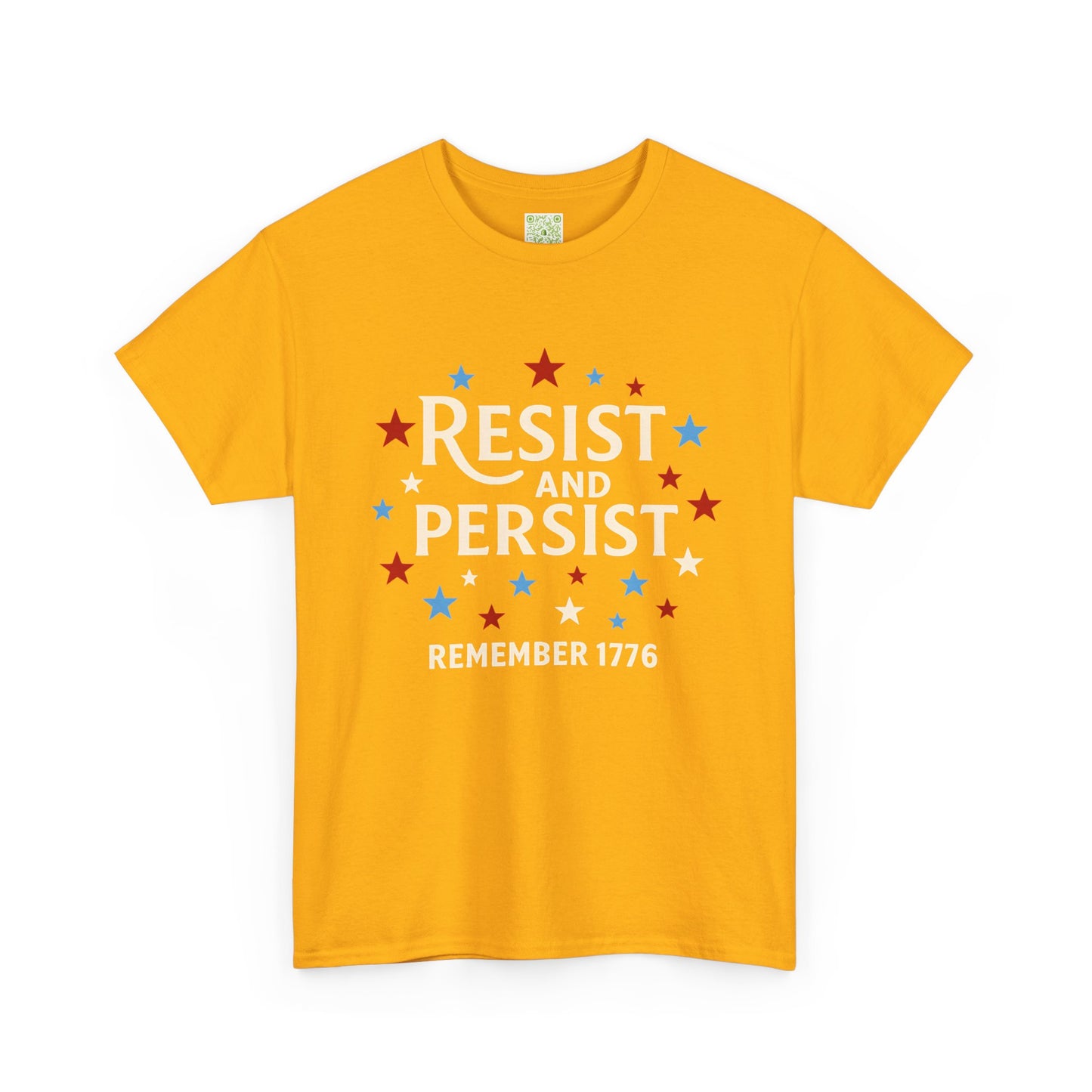 Resist and Persist Tee, Unisex Cotton, Fourth of July Shirt, Memorial Day Shirt, Patriotic Shirt, Freedom Shirt, USA Flag Tee