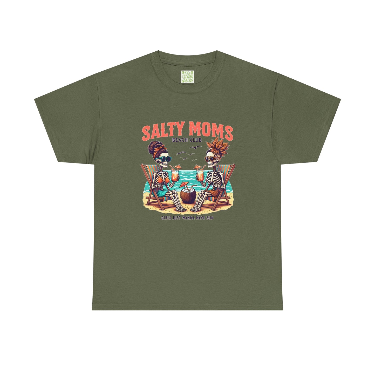 Salty Moms Beach Club Unisex Tee, Summer Fun Shirt, Beach Day Tee, Beachwear Gift, Mom Gift, Graphic Tee