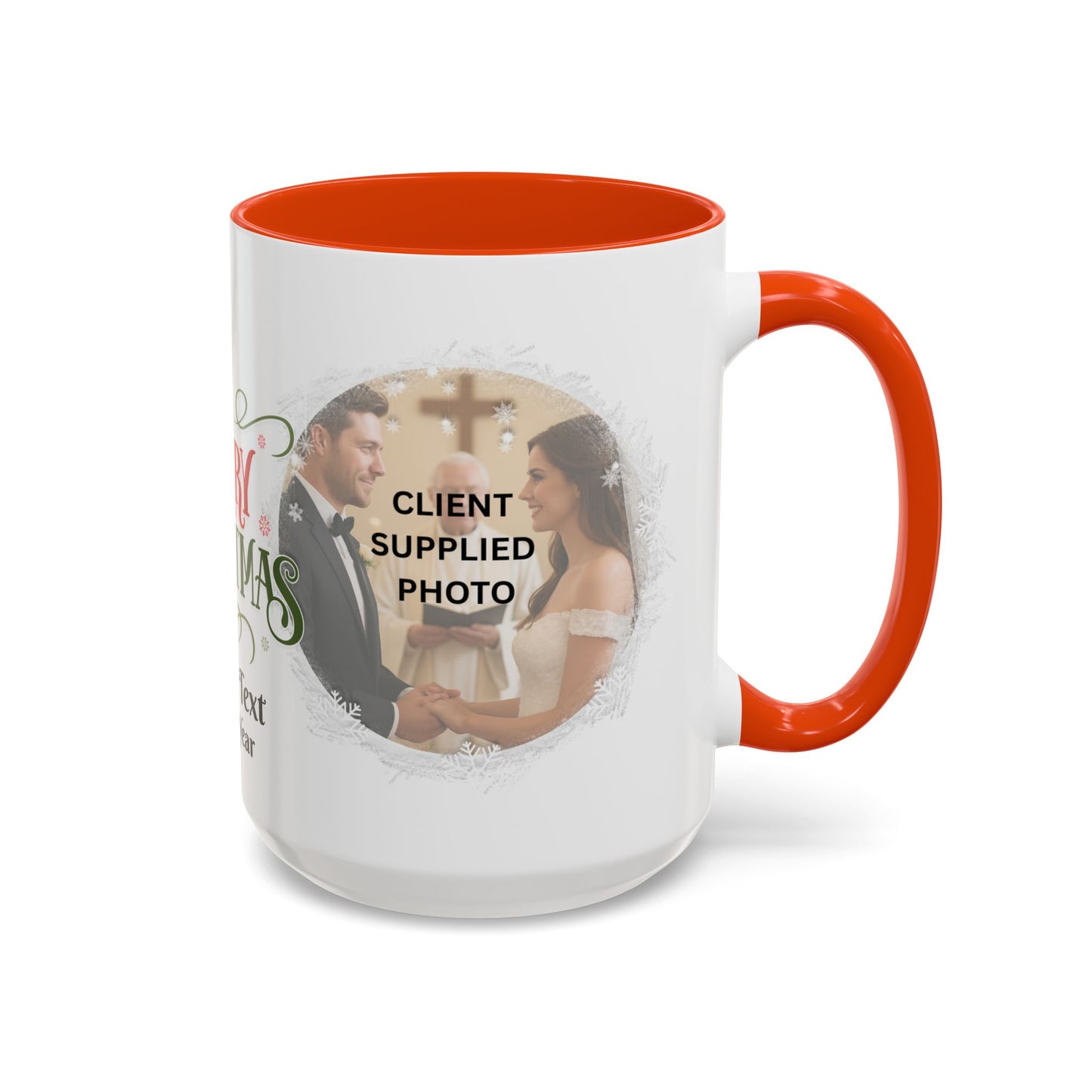 Personalized First Year Married Photo Mug featuring a couple, perfect for celebrating newlywed milestones.