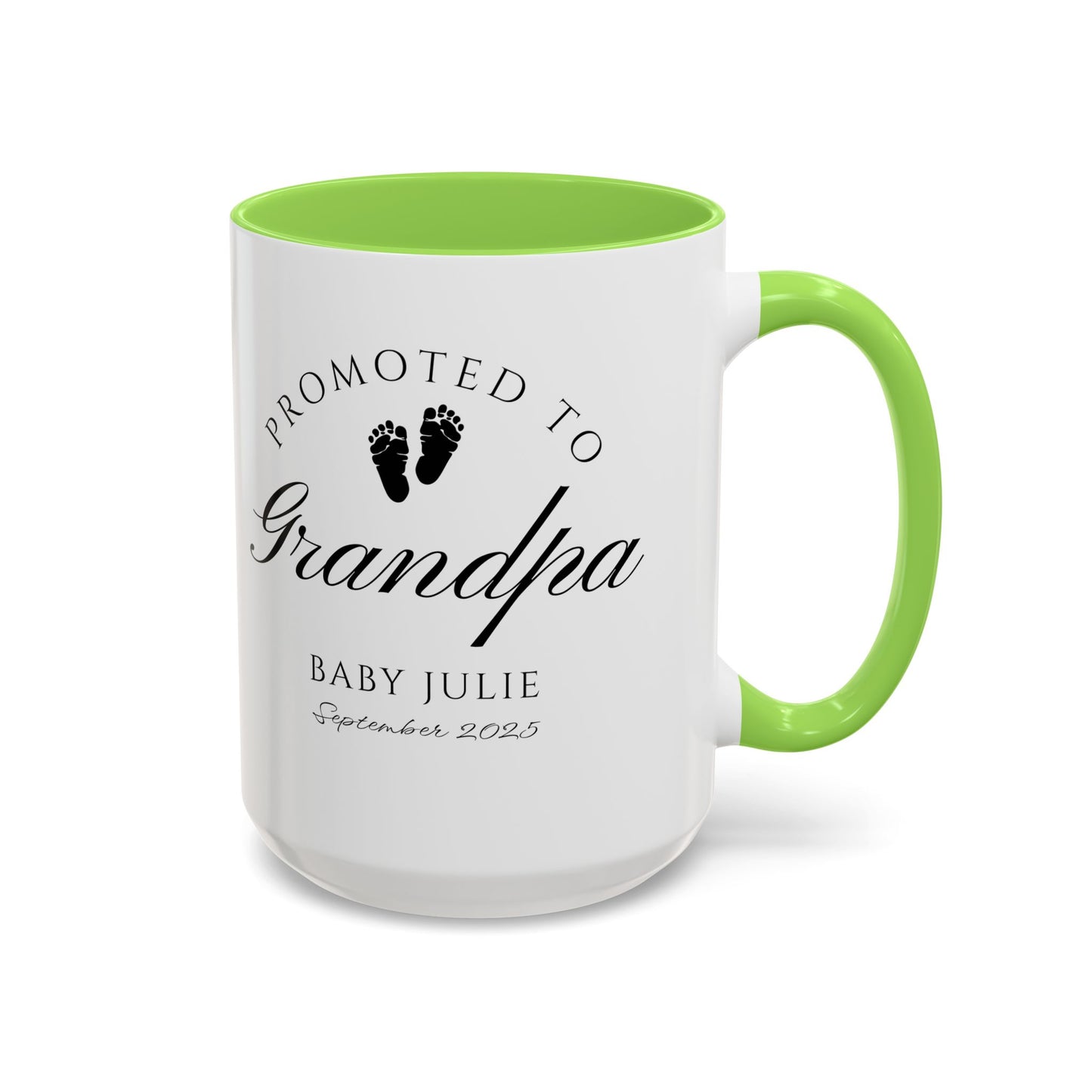 Promoted to Grandpa Mug, Personalized New Grandpa Gift 2025, Custom Baby Announcement Coffee Cup, Pregnancy Reveal for Grandfather, First Grandchild Gift
