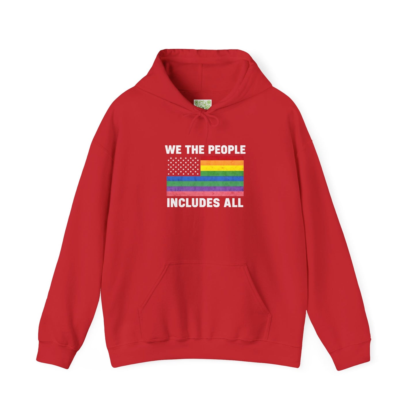Pride Hoodie With We The People Pride Flag, LGBT Pride Sweatshirt, Bisexual Pride Hoodie, Transgender, Queer Hoodie, Pride Outfit