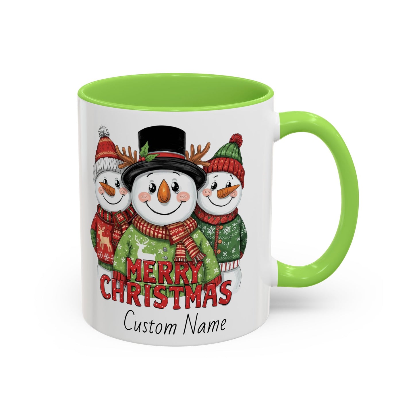 Cheerful Christmas Snowman Mug, Snowman Coffee Mug, Cute Christmas Mug, Snowman Gift for Her, Gift for Neighbors