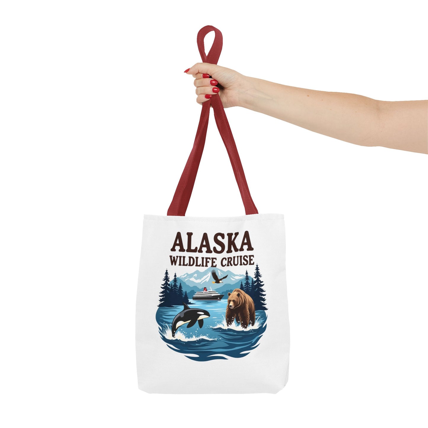 Alaska Wildlife Cruise Tote Bag, Adventure Lovers Gift, Cruise Squad 2025, Alaska Vacation Tote Bag, Alaskan Cruise Tote