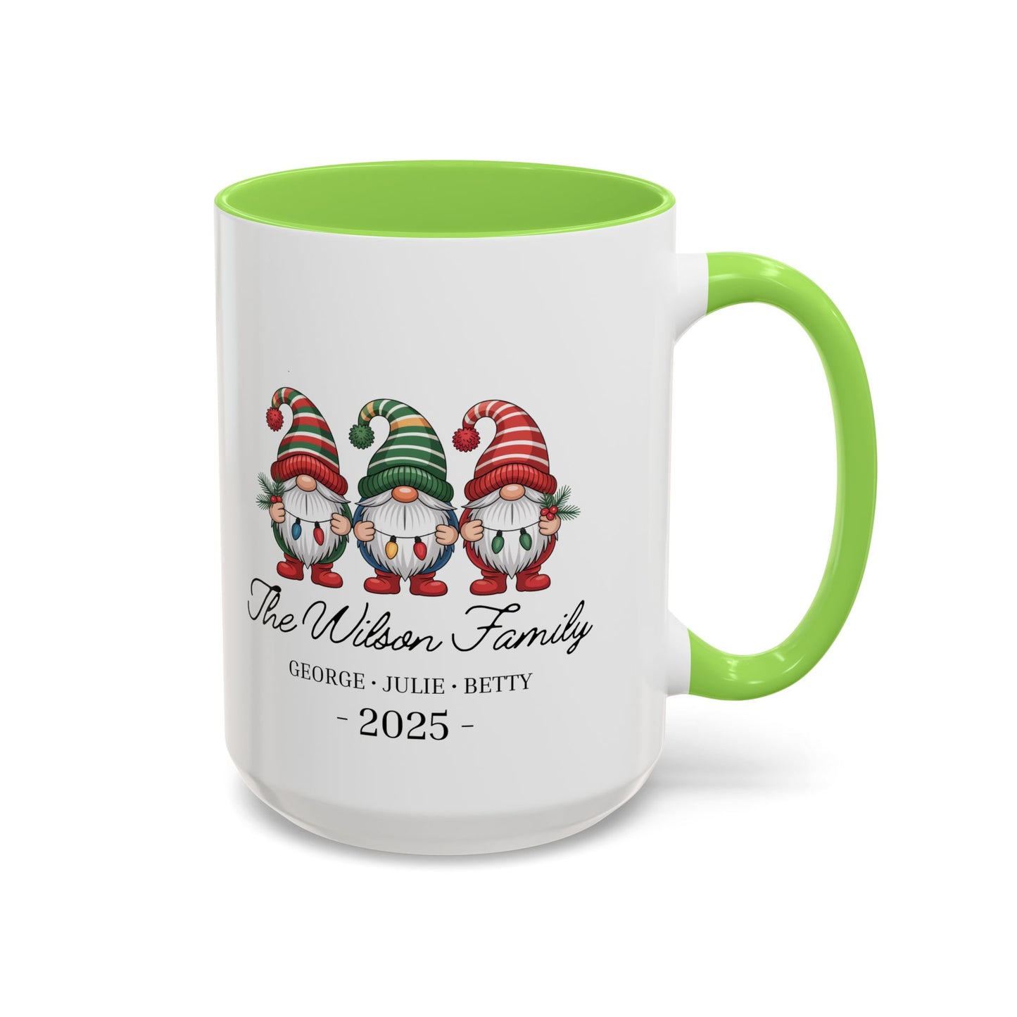 gnome mug, Personalized Family Gnome Christmas Mug, Custom Family Name 2025 Coffee Cup, Cute Holiday Gift for Family, Christmas Gnome Mug Keepsake