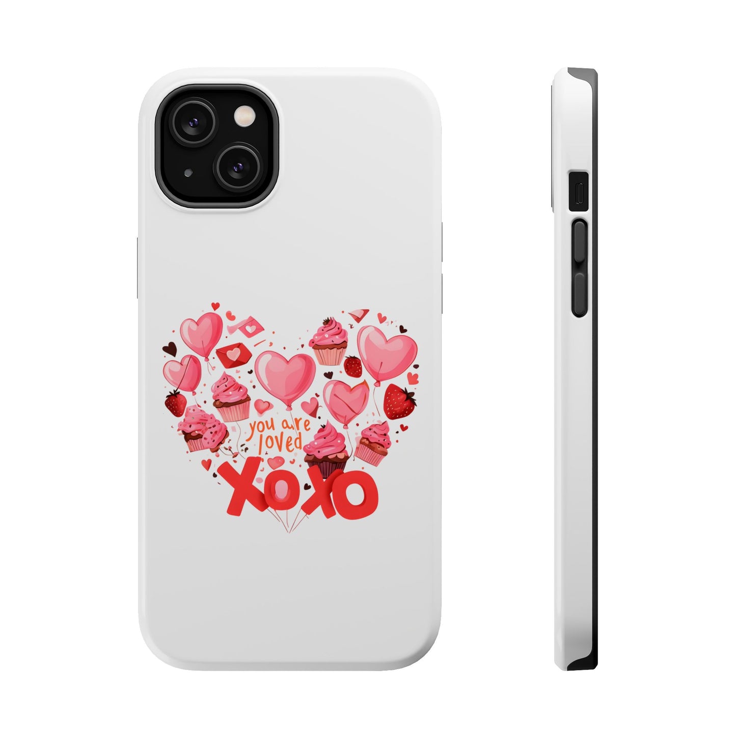 Valentine's Day Magnetic Tough Cases, Cute Phone Cover, Gift for Her, Love Heart Design, Personalizable Tech Accessory