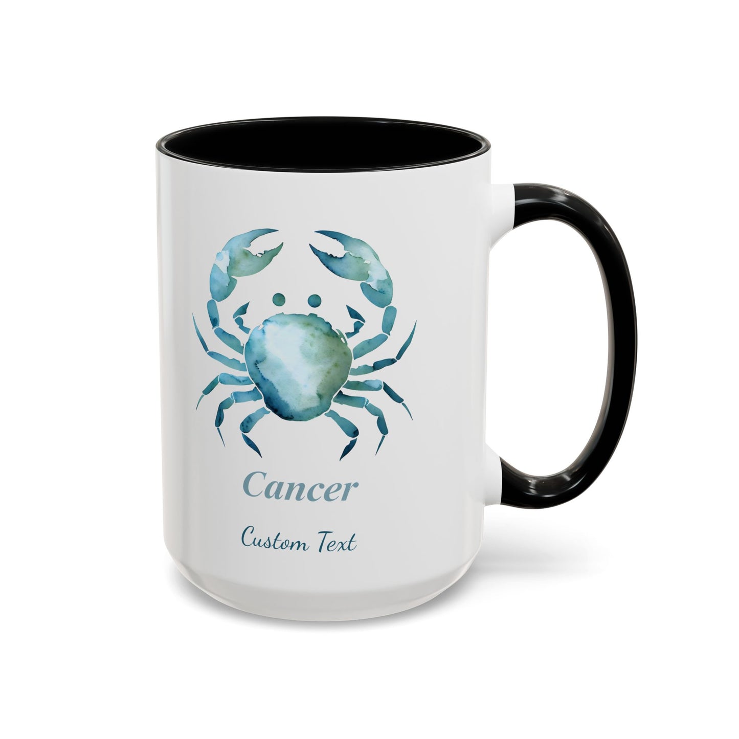 Personalized Cancer Zodiac Accent Coffee Mug, Zodiac Mug, Astrology Mug, Birth Month, Cancer Zodiac Gift, Custom Gift