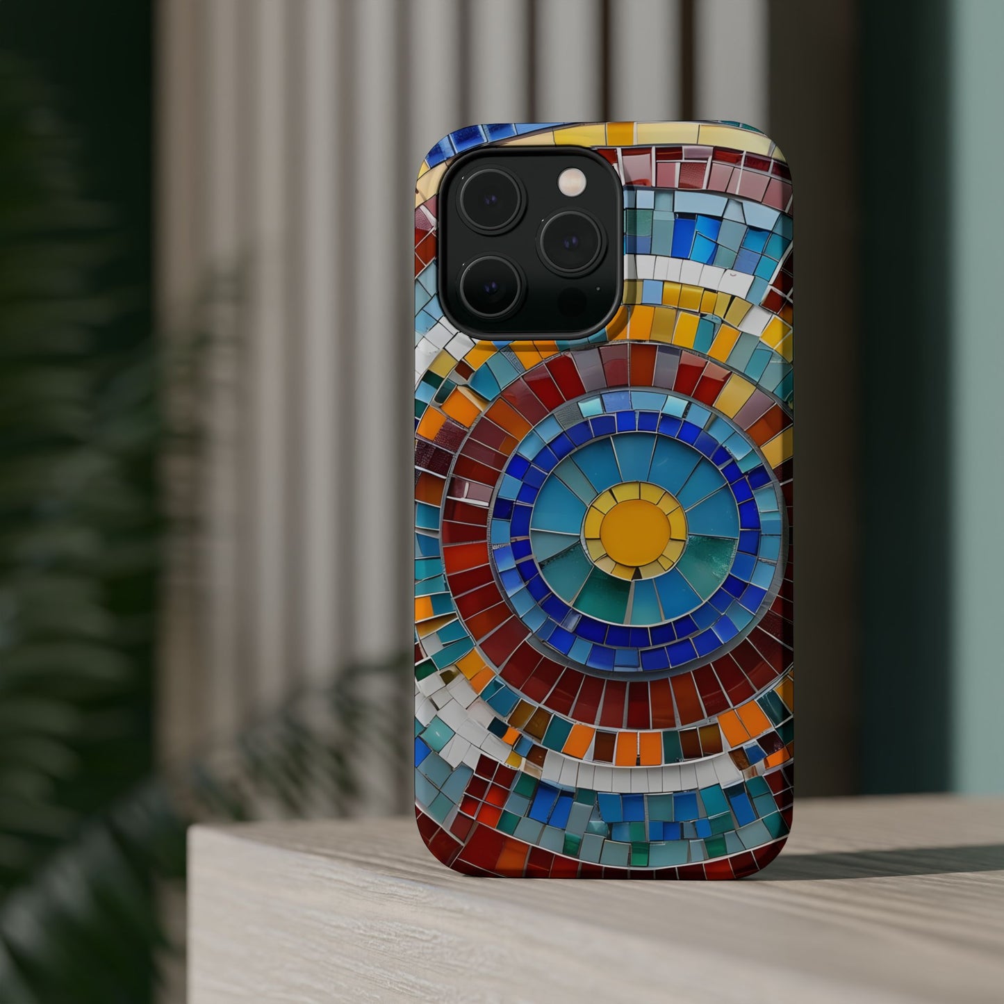 Vibrant Mosaic  iPhone Case - Colorful iPhone Cover, Unique Phone Accessory, MegSafe iPhone cover