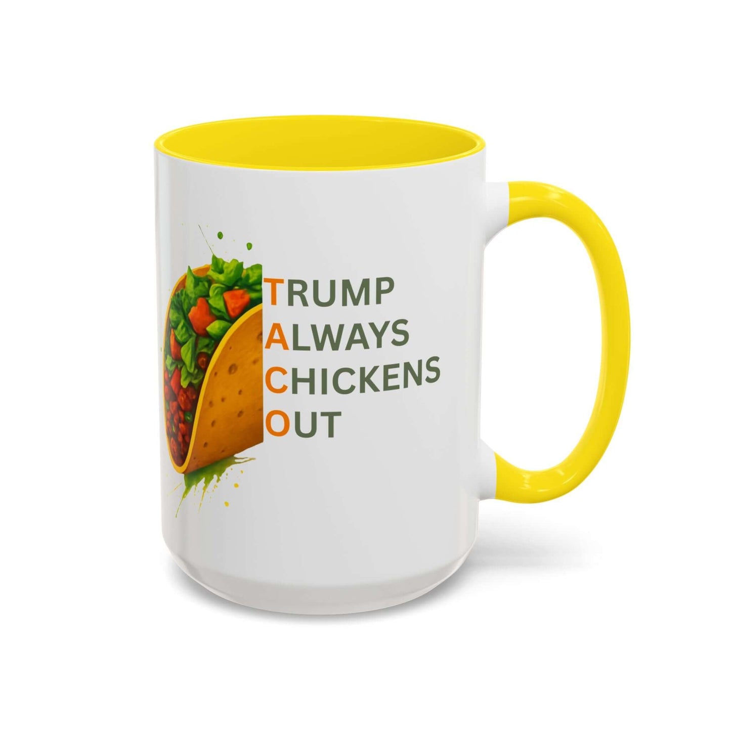 Trump Always Chickens Out TACO Mug, Subtle Anti Trump, Democrat Gift Mug, Funny Liberal Gift, Political Mug