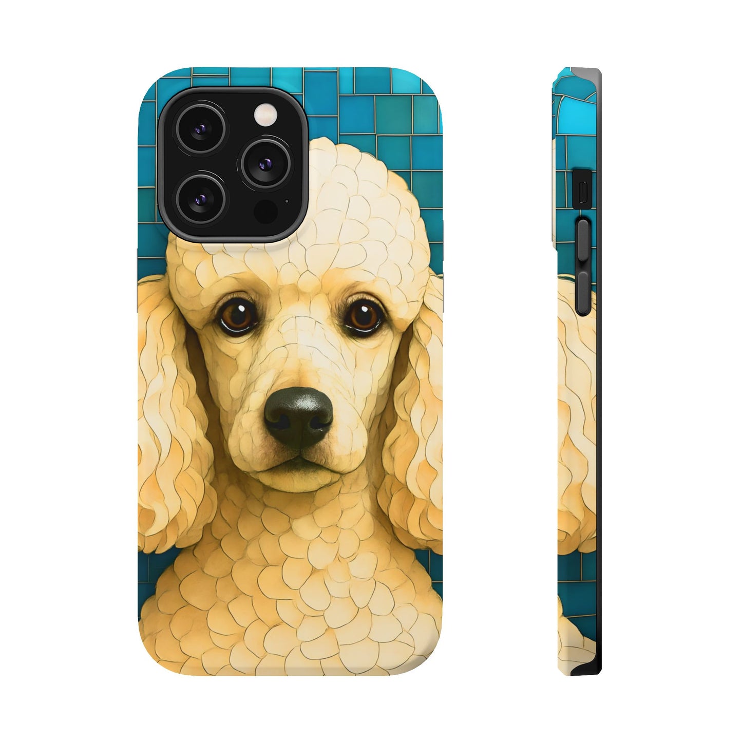 Poodle Mosaic Phone Case, White Poodle Case, Black Poodle Phone Cover, Dog iPhone Case, Dog Lover Gift