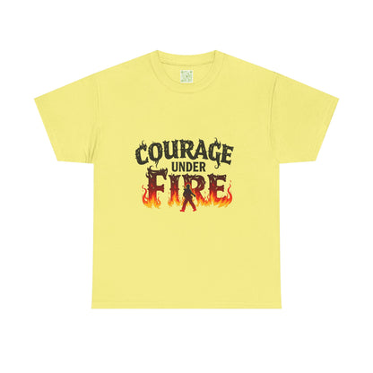 Firefighting Courage Under Fire Tee, Firefighter Graphic Tee, Fire Fighter Gift, Thin Red Line, Fire Fighters Gift, Firefighting Apparel
