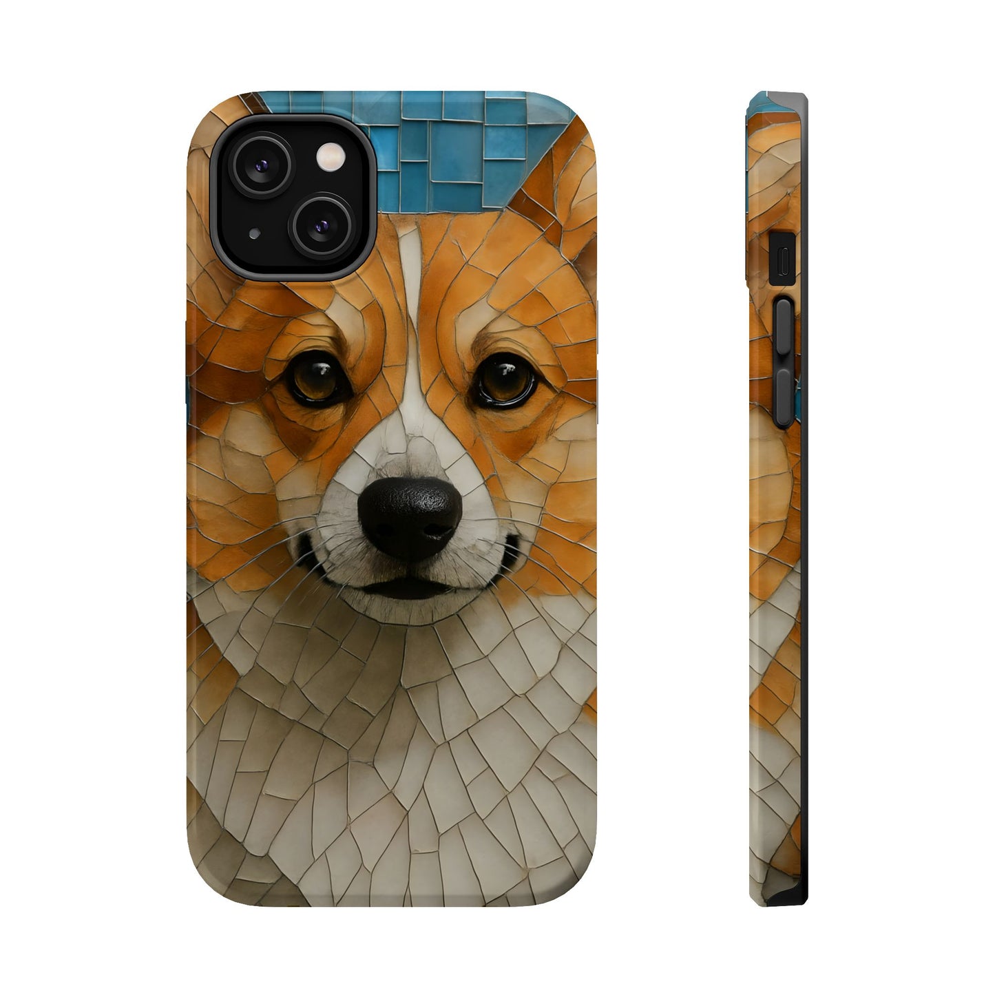 Corgi Mosaic Magnetic Tough Phone Case, Corgi Phone Case, Pembroke Welsh Corgi, Dog iPhone Case, Pet Phone Case