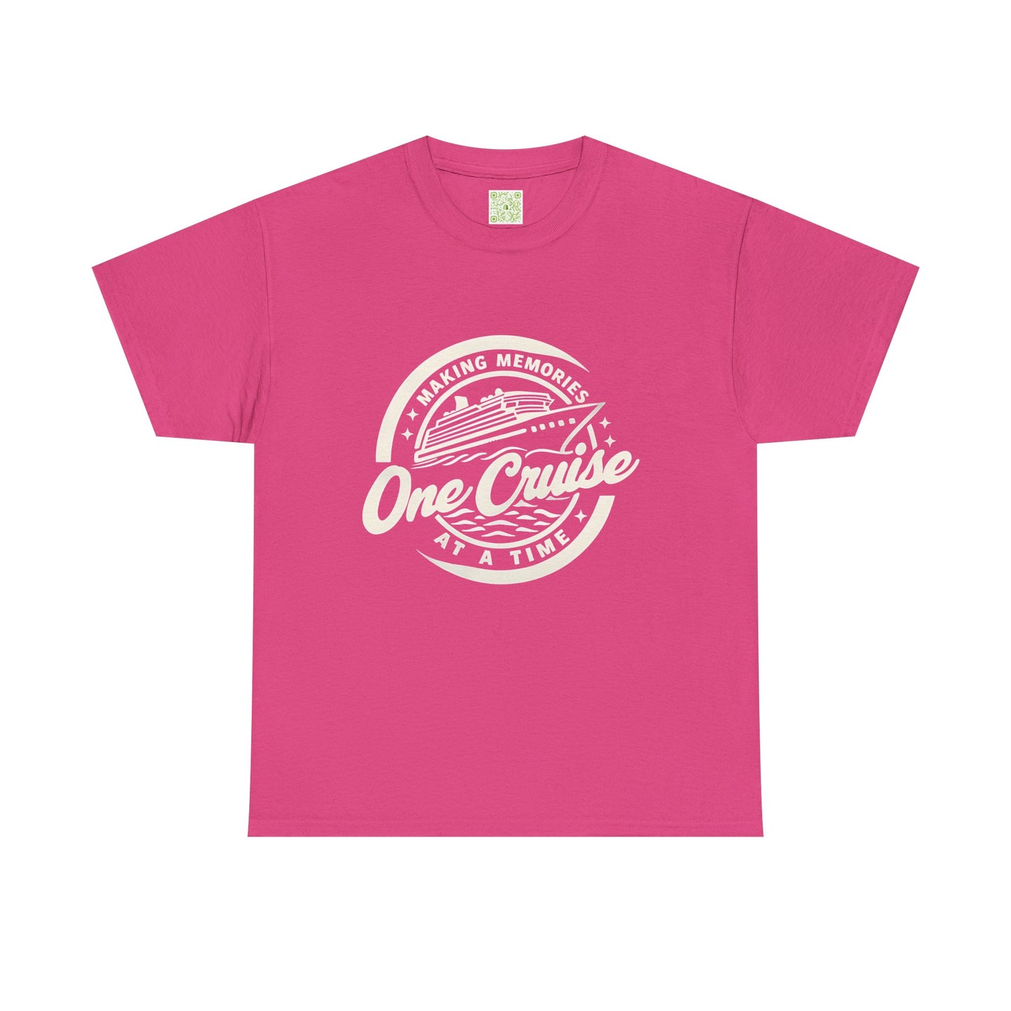 One Cruise at a Time Tee, Unisex Heavy Cotton Shirt, Cruise Inspired T-shirt, Travel Gift, Beachwear, Nautical Tee