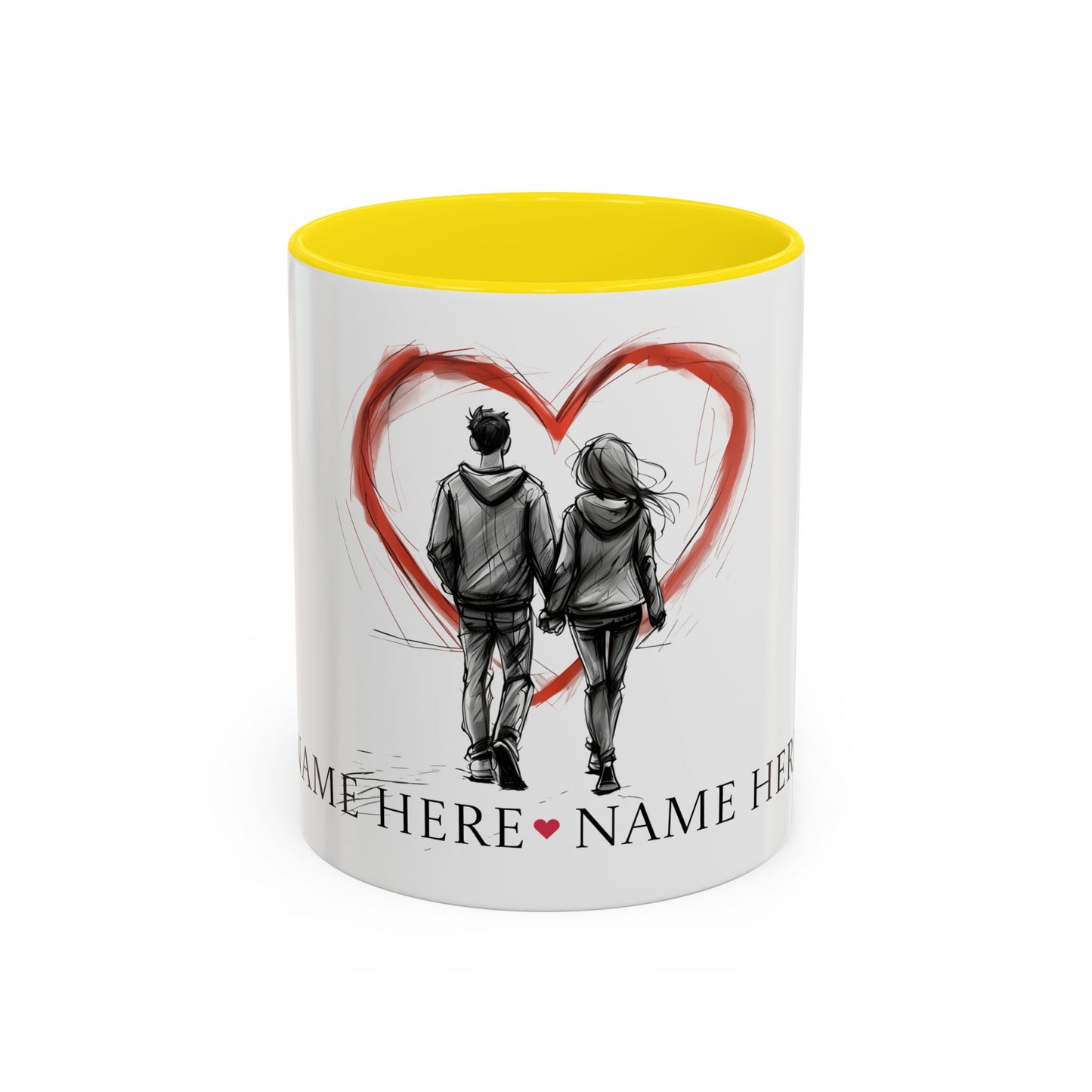 Customized Love Mugs for Two - A Romantic Home Accent for Coffee Connoisseurs - Unique Home Decor, Valentines Day Present