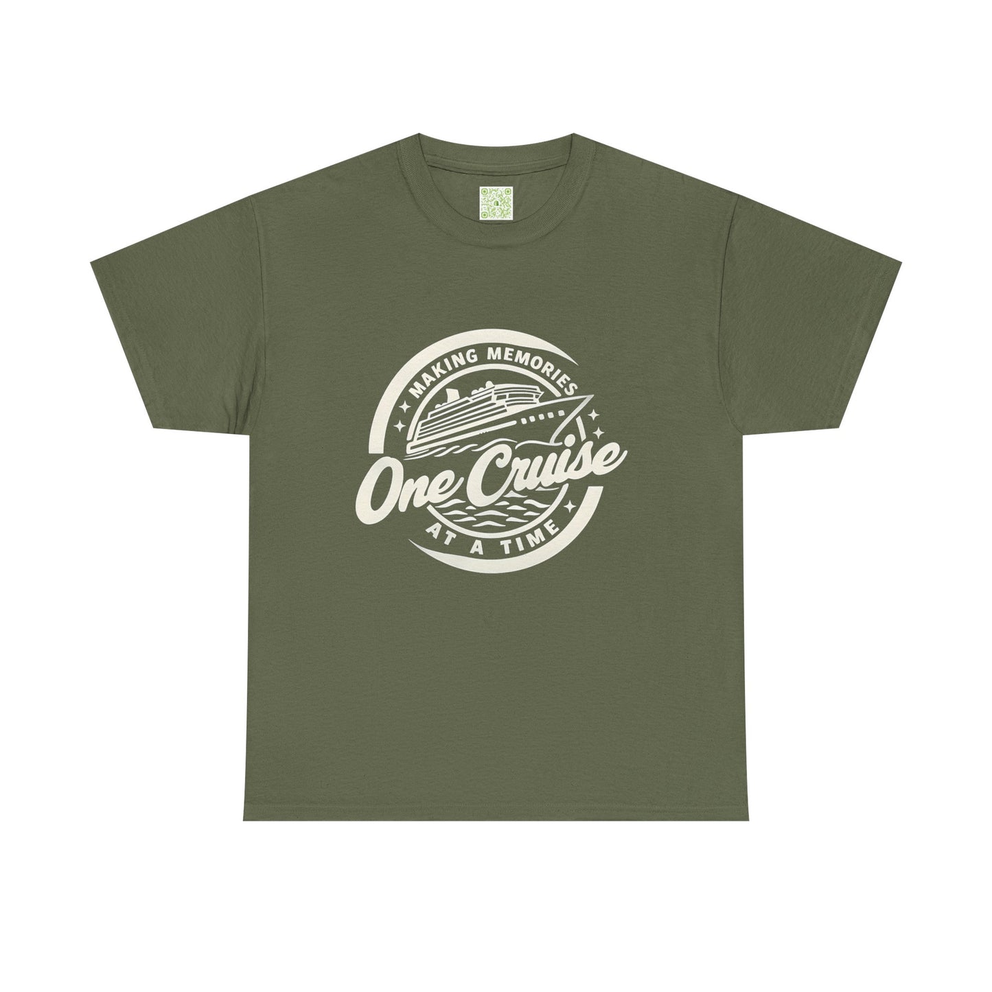 One Cruise at a Time Tee, Unisex Heavy Cotton Shirt, Cruise Inspired T-shirt, Travel Gift, Beachwear, Nautical Tee