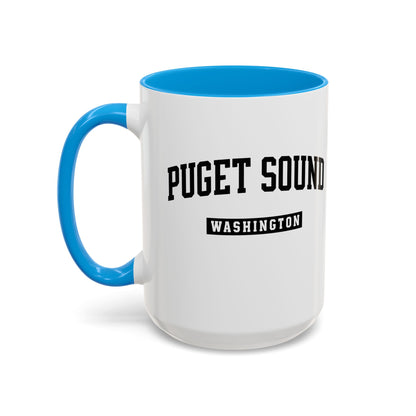 Seattle, Tacoma, Puget Sound Washington Accent Coffee Mug, Tacoma, Puget Sound Gift, Puget Sound WA, Washington Souvenir, Puget Sound Mug