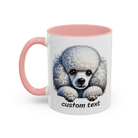 Funny Dog Lover Poodle Accent Mug - "Dog is Friendly, I am Not"