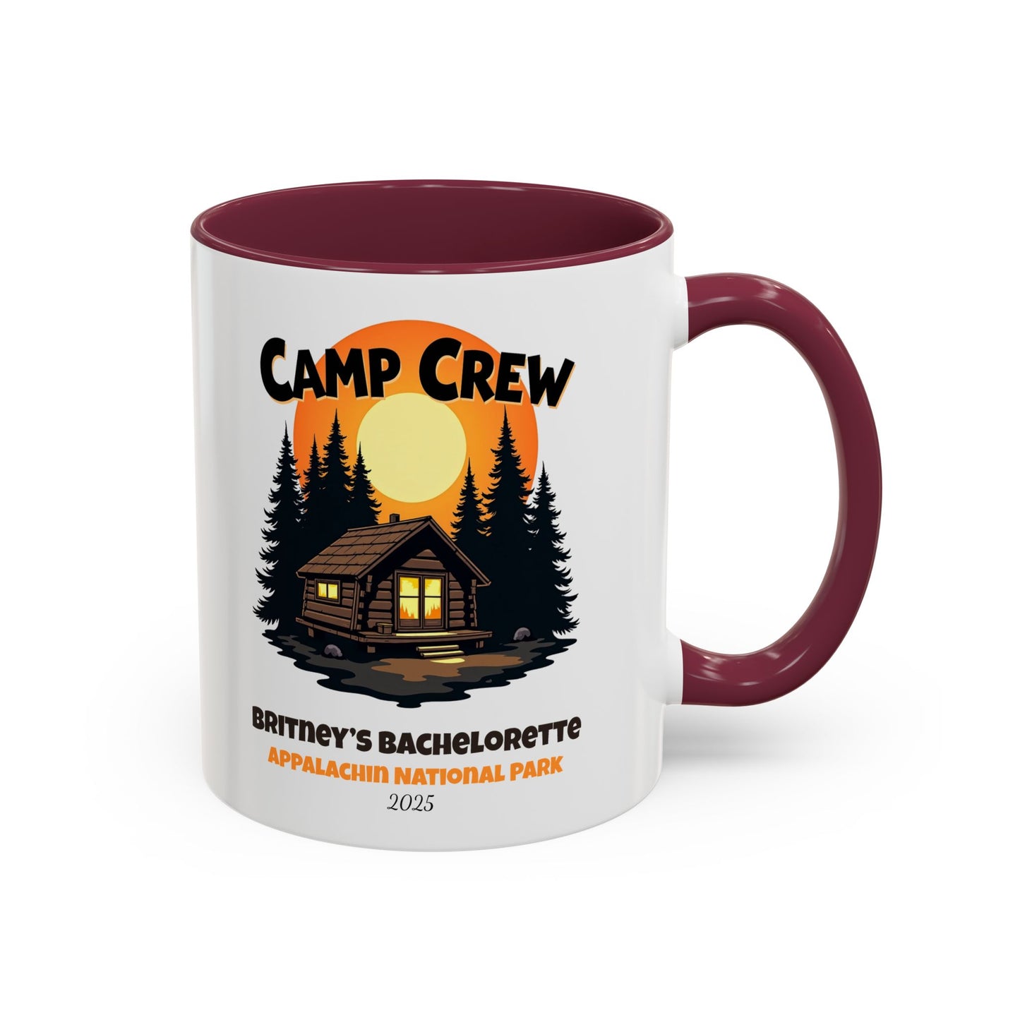 Camp Crew Accent Coffee Mug, Hen Party Favors, Camp Bachelorette, Bachelorette Cup, Girls Trip Gifts, Bride Tribe