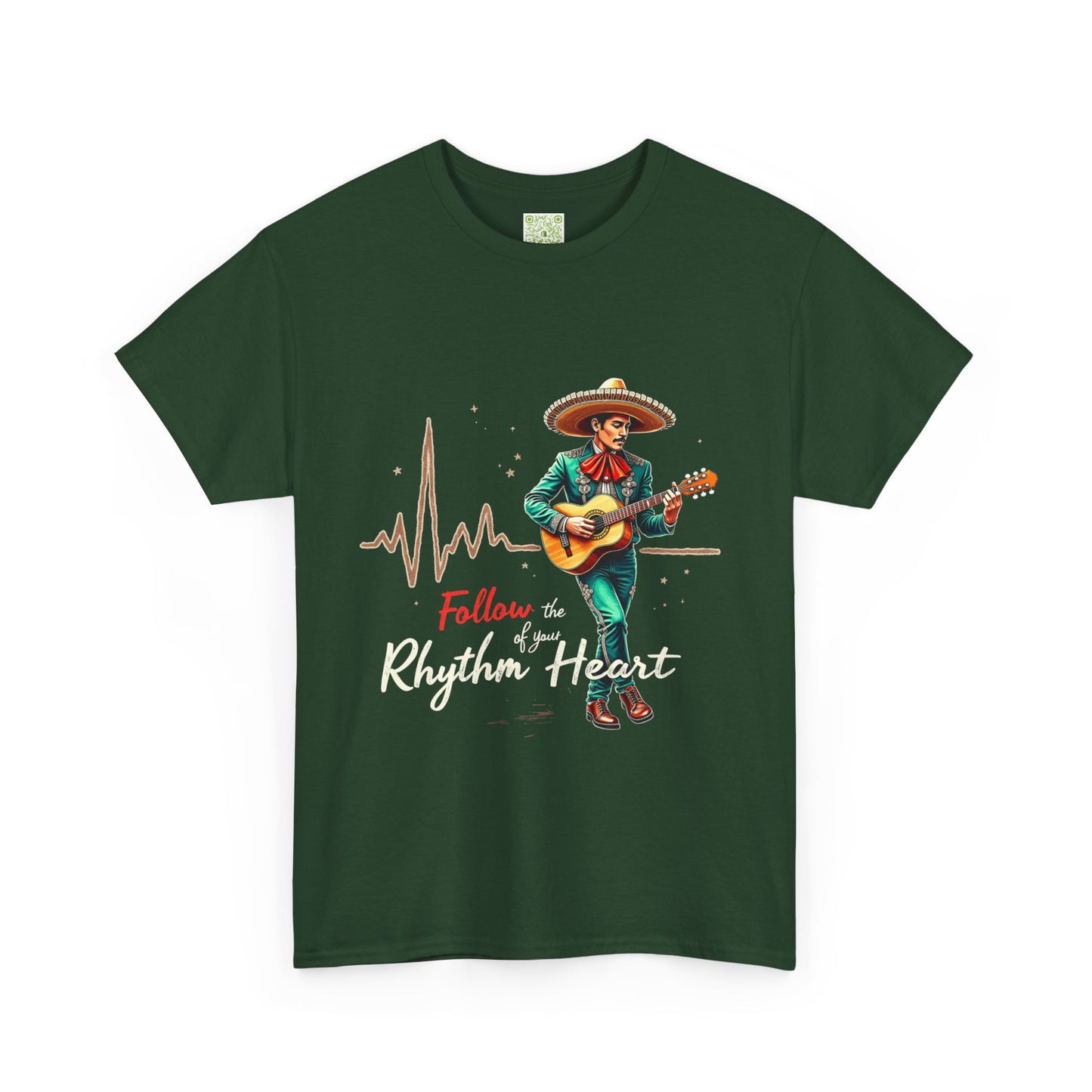 Viva la Vida Follow the Rhythm Heart Tee, Mexican Pride, Musical Vibe Tee, Mexican Pride Shirt, Concert Attire, Casual T-Shirt