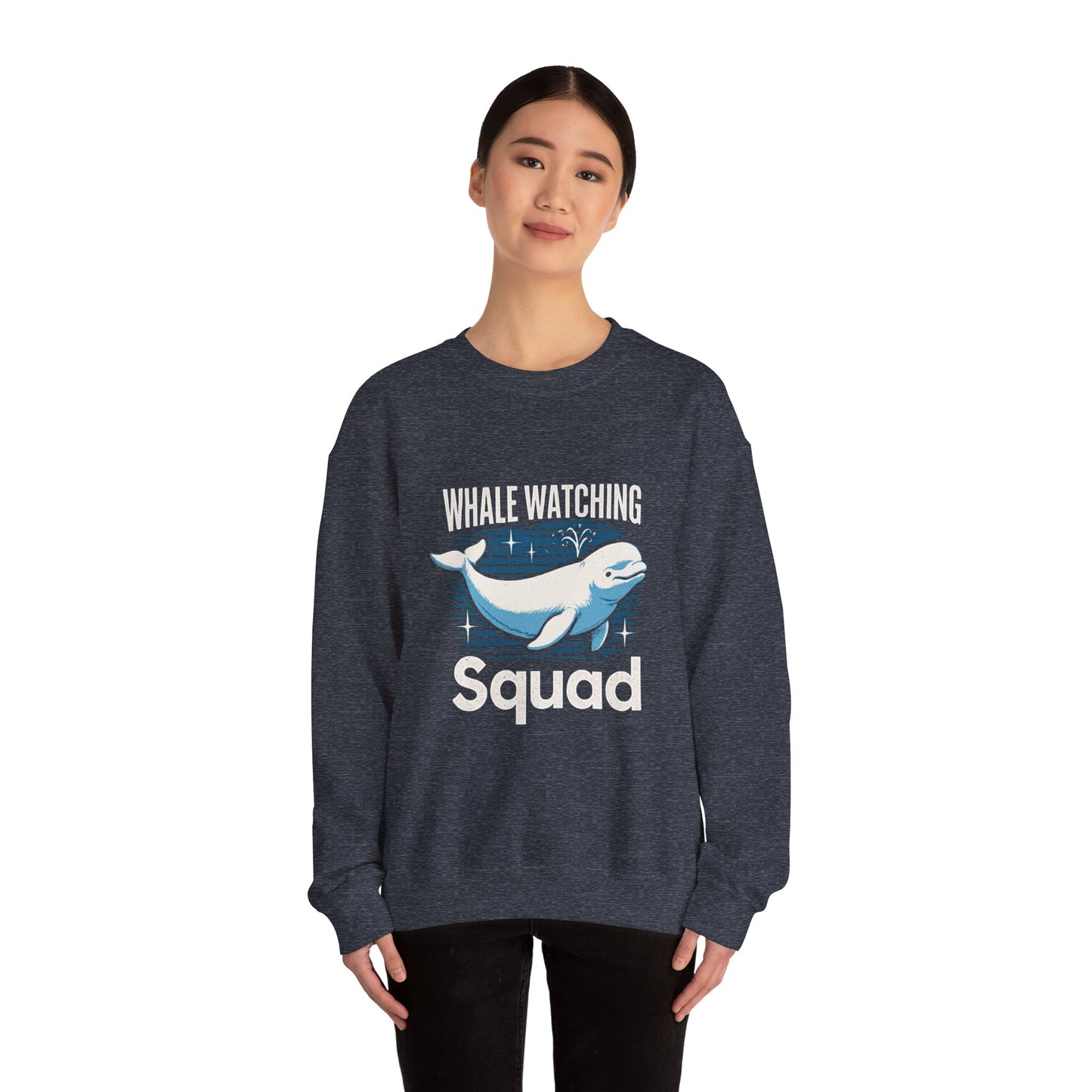 Whale Watching Squad Sweatshirt, Unisex Crewneck, Personalized Whale Watching, Whale Shirt, Whale Gifts, Blue Whale
