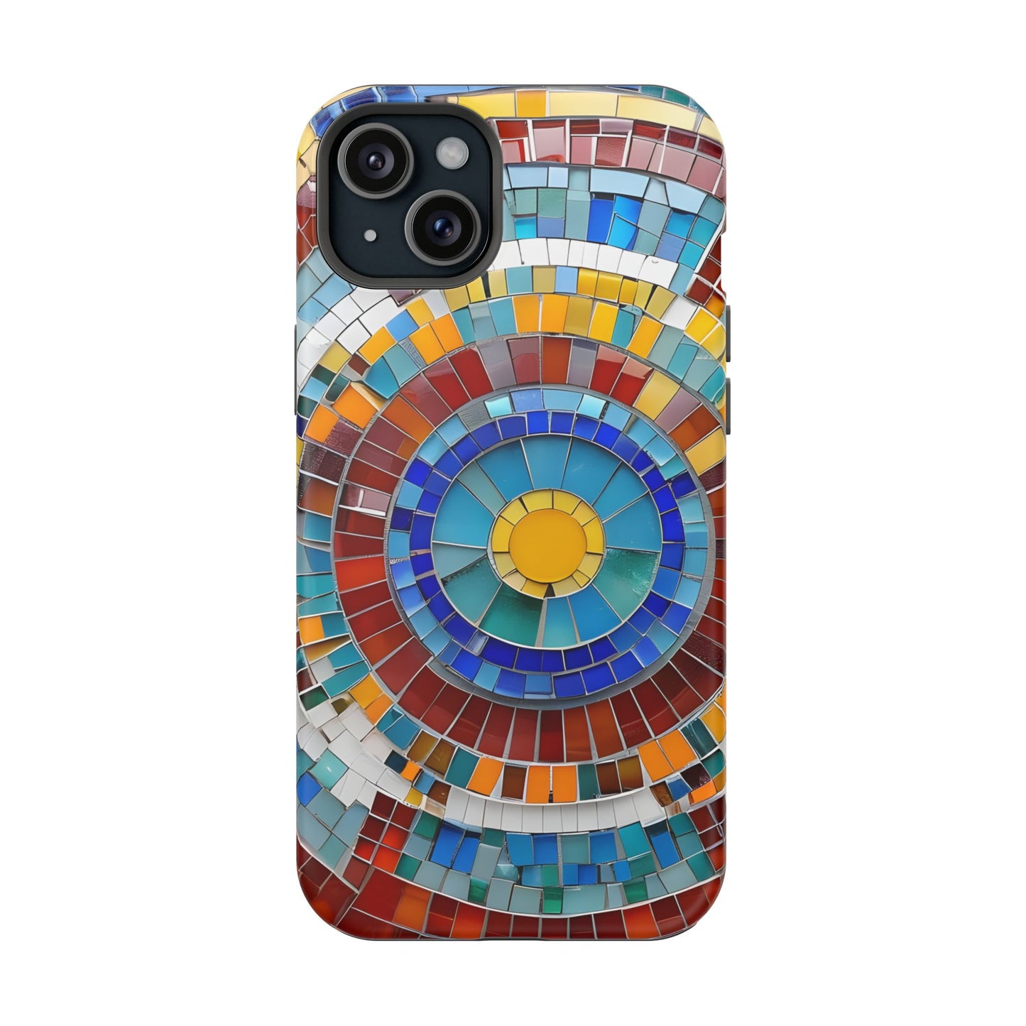 Vibrant Mosaic  iPhone Case - Colorful iPhone Cover, Unique Phone Accessory, MegSafe iPhone cover