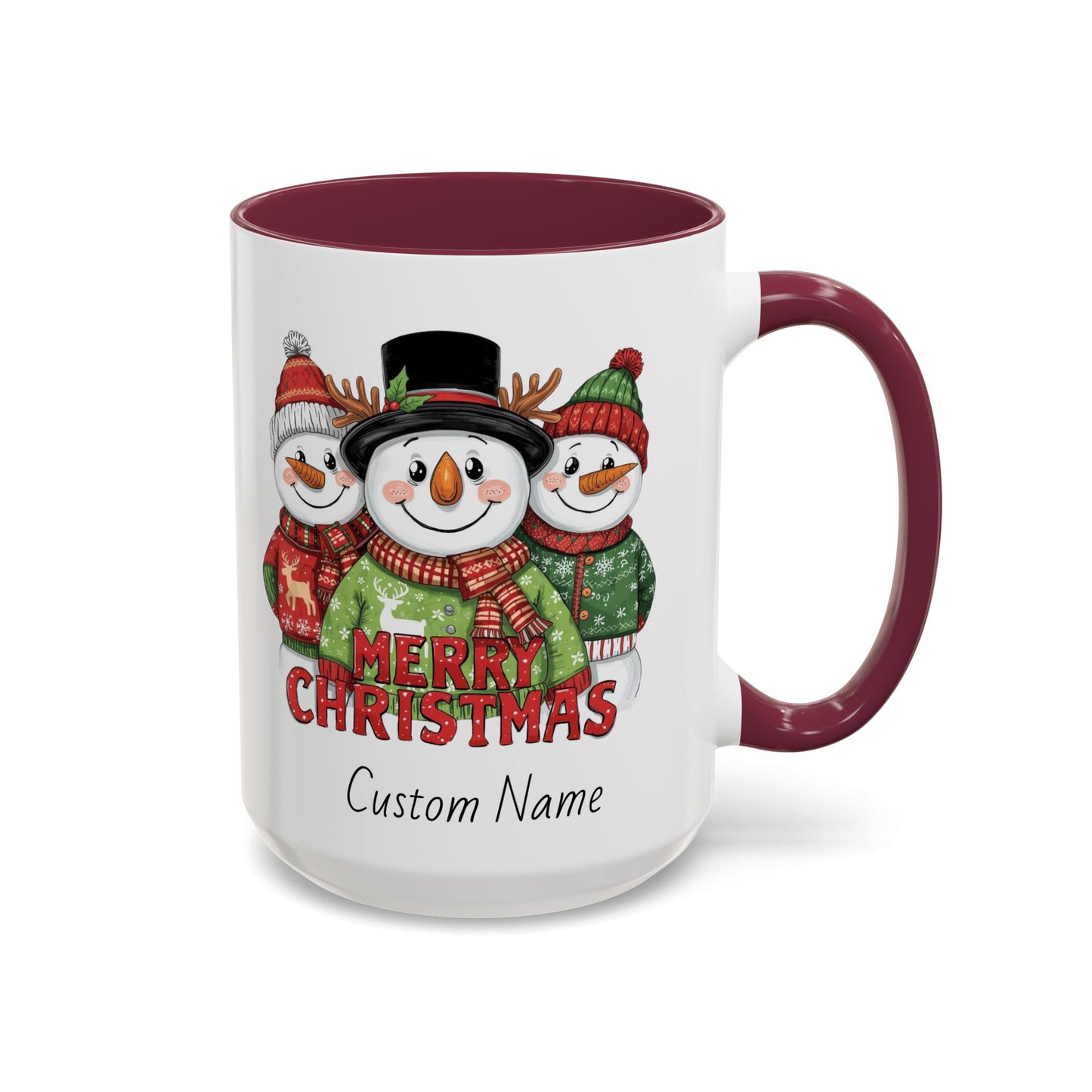 Cheerful Christmas Snowman Mug, Snowman Coffee Mug, Cute Christmas Mug, Snowman Gift for Her, Gift for Neighbors