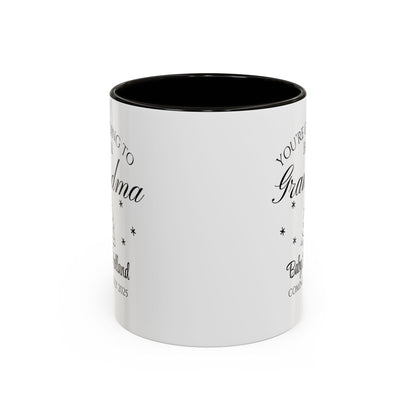 You’re Going to Be a Grandma Mug, Pregnancy Announcement Coffee Cup, New Grandma Gift, Baby Reveal Mug for Grandparents, 2025 Baby Announcement