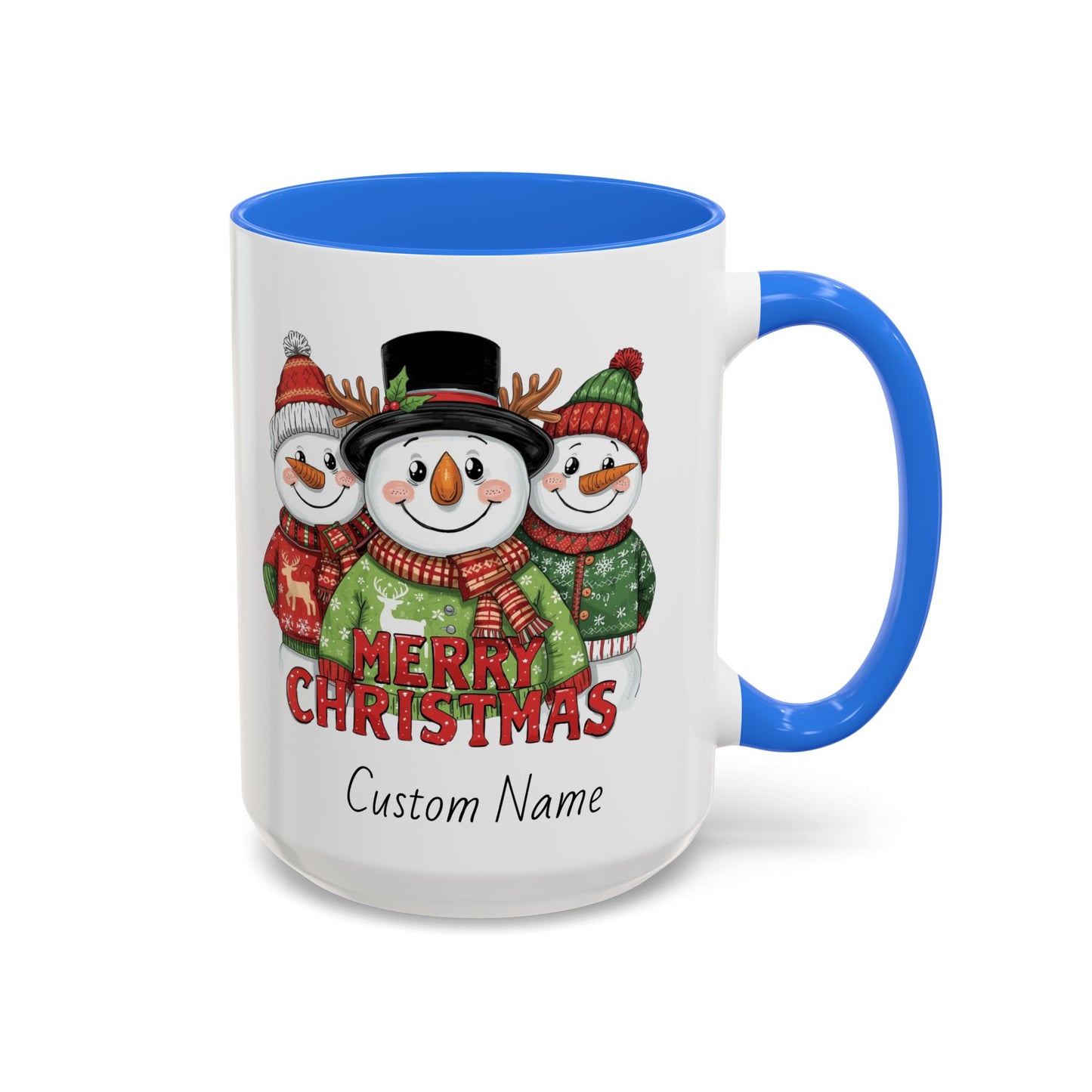 Cheerful Christmas Snowman Mug, Snowman Coffee Mug, Cute Christmas Mug, Snowman Gift for Her, Gift for Neighbors