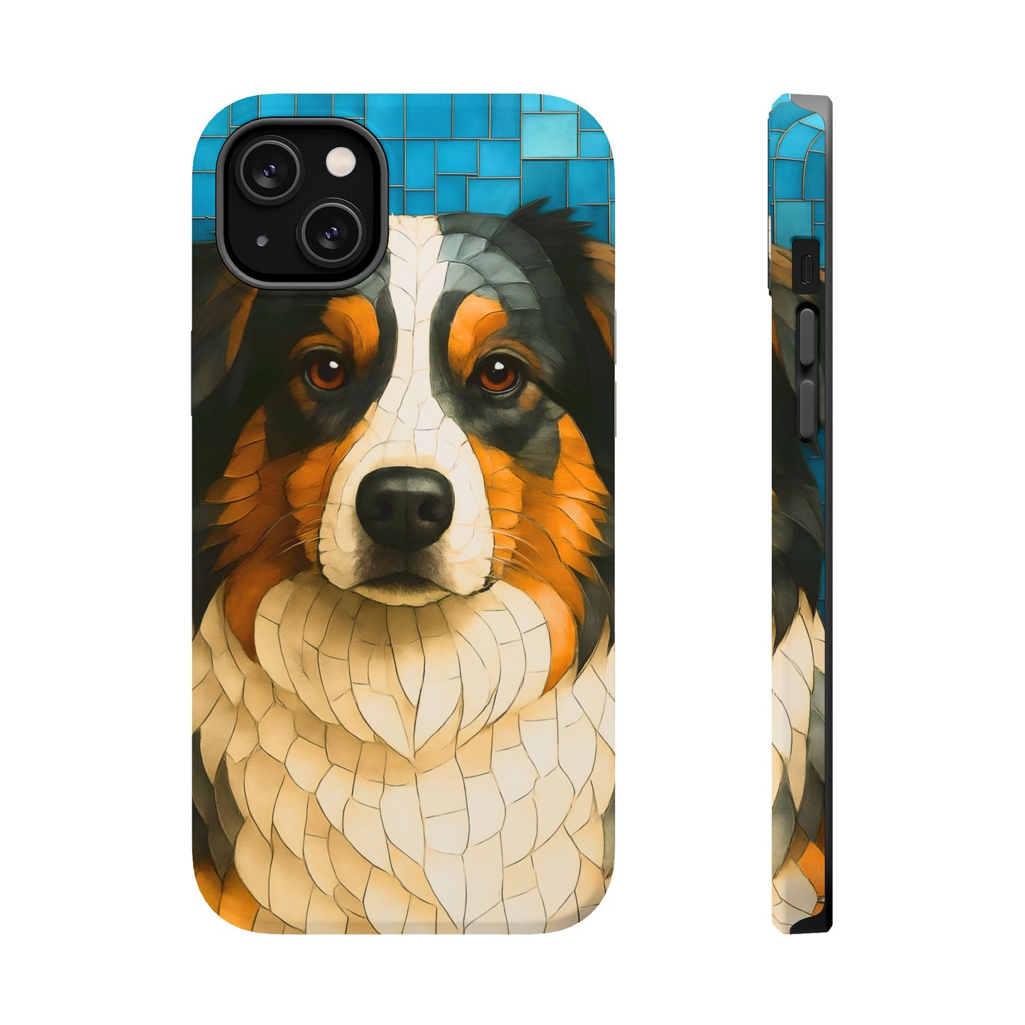 Australian Shepherd Mosaic Phone Case, iPhone Dog Case, Dog Lover Gift, Shepherd Dog Cover, Dog Phone Protector