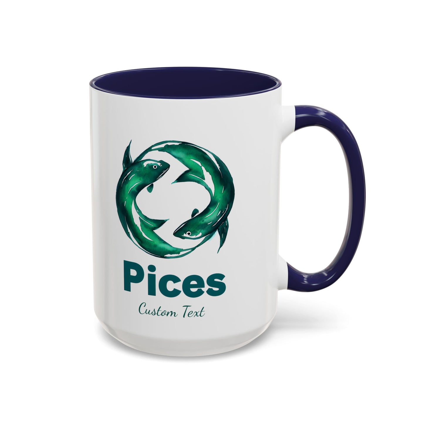 Personalized Pisces Accent Coffee Mug, Zodiac Mug, Astrology Mug, Zodiac Sign Mug, Custom Zodiac Gift, Pisces Birthday Gift