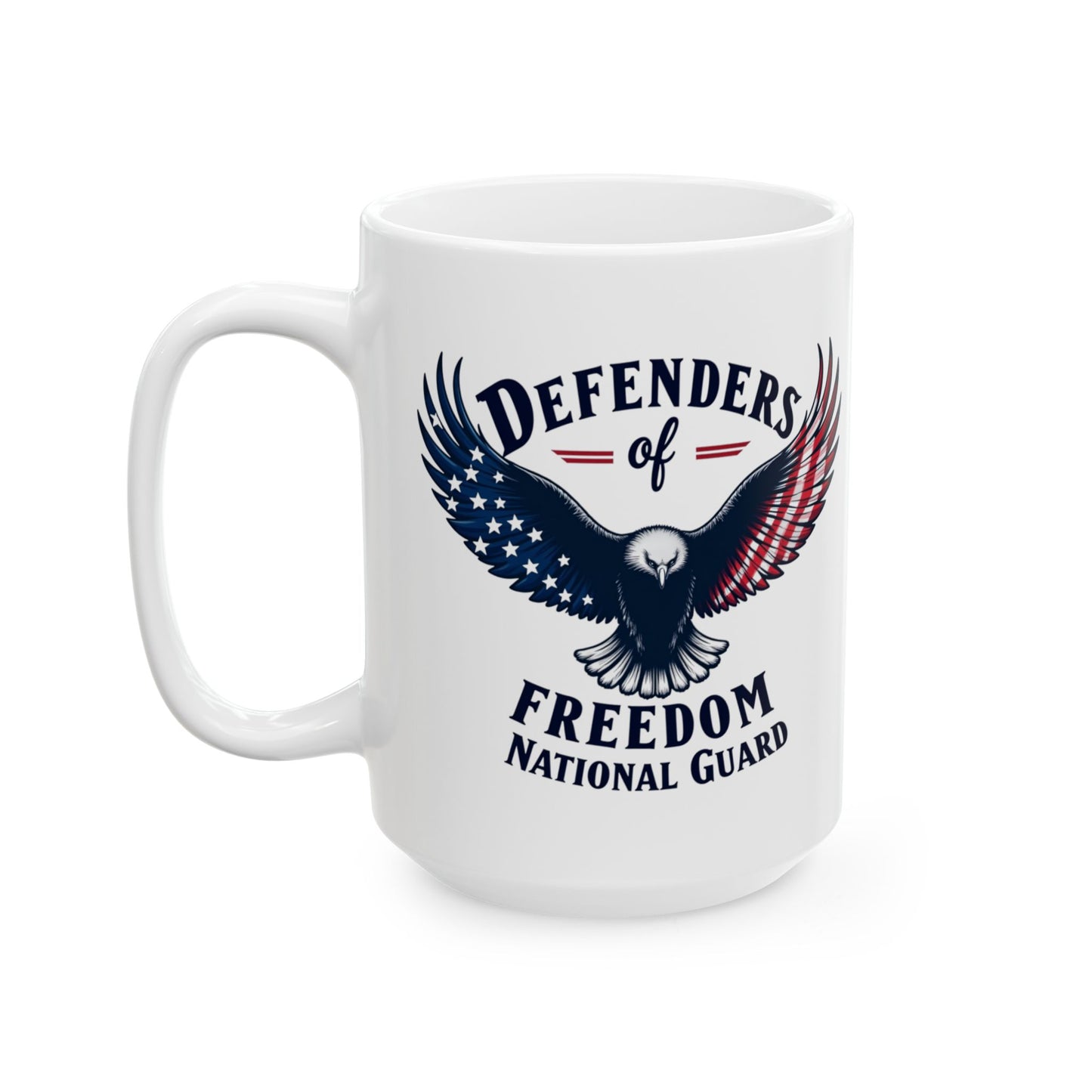 Army National Guard Mug, Patriotic Coffee Cup, Eagle Flag Design, Veteran Appreciation, American Pride Gift, 11oz 15oz