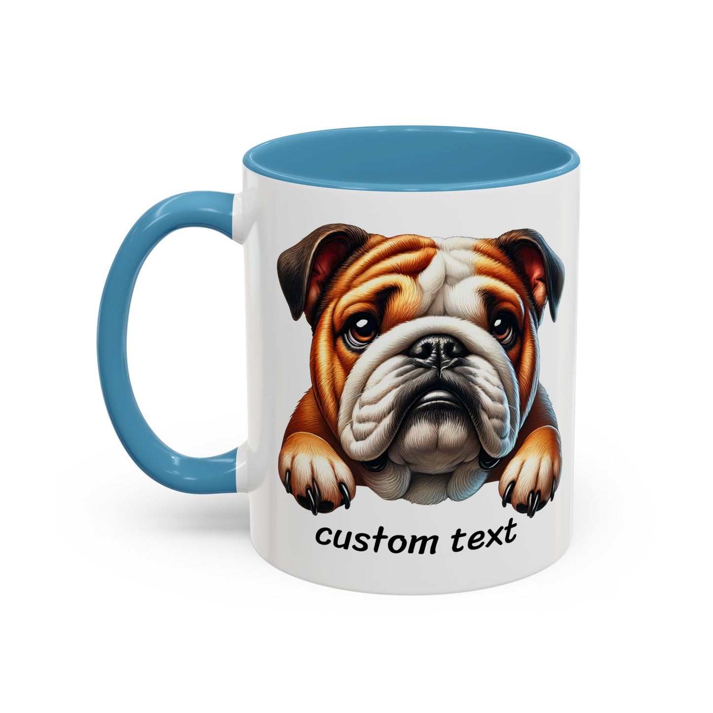 Funny Dog Lover English Bulldog Accent Mug - "Dog is Friendly, I am Not"