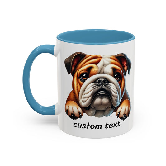 Funny Dog Lover English Bulldog Accent Mug - "Dog is Friendly, I am Not"